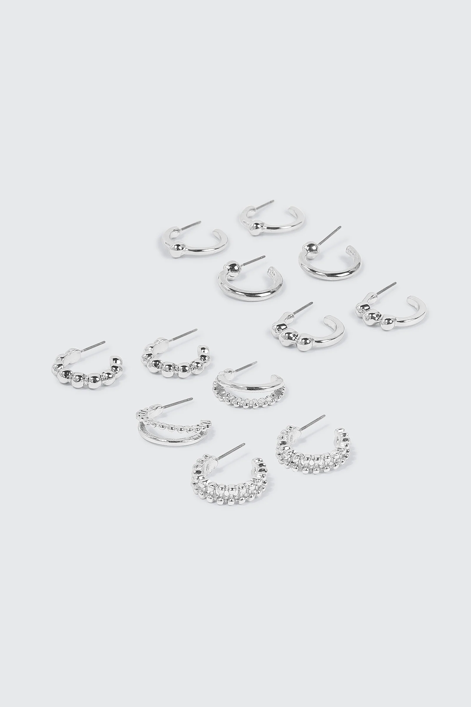 6-Pack Assorted Hoop Earrings