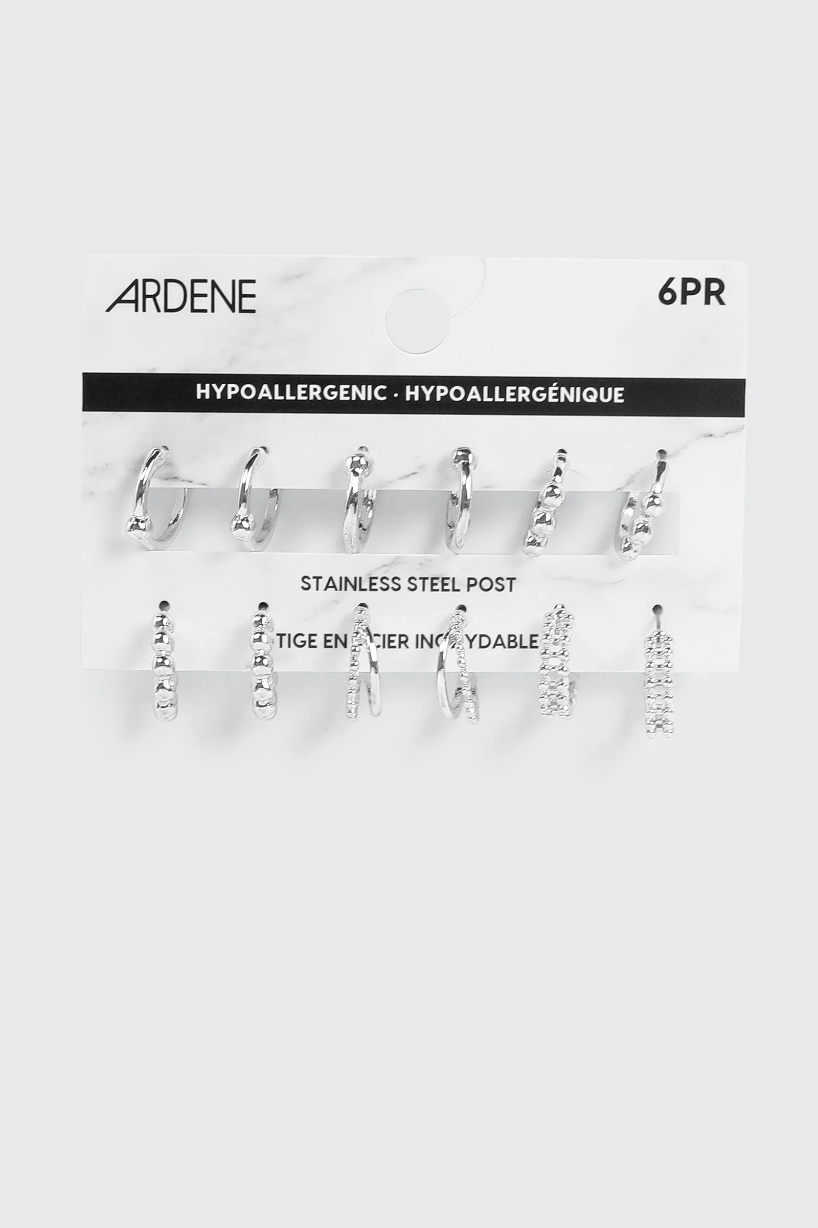 6-Pack Assorted Hoop Earrings - Image 2