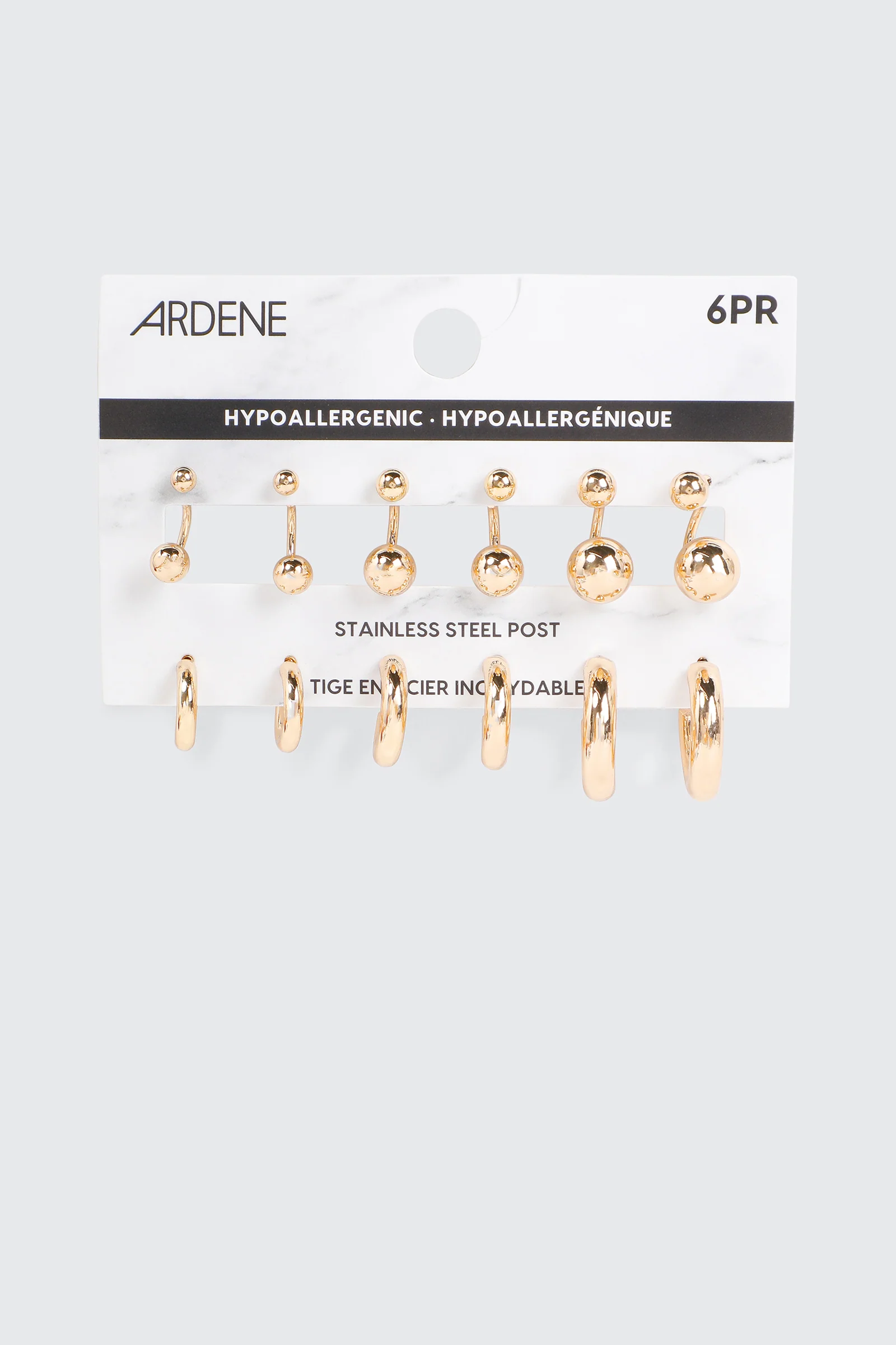 6-Pack Hoop and Stud Earrings - Image 2