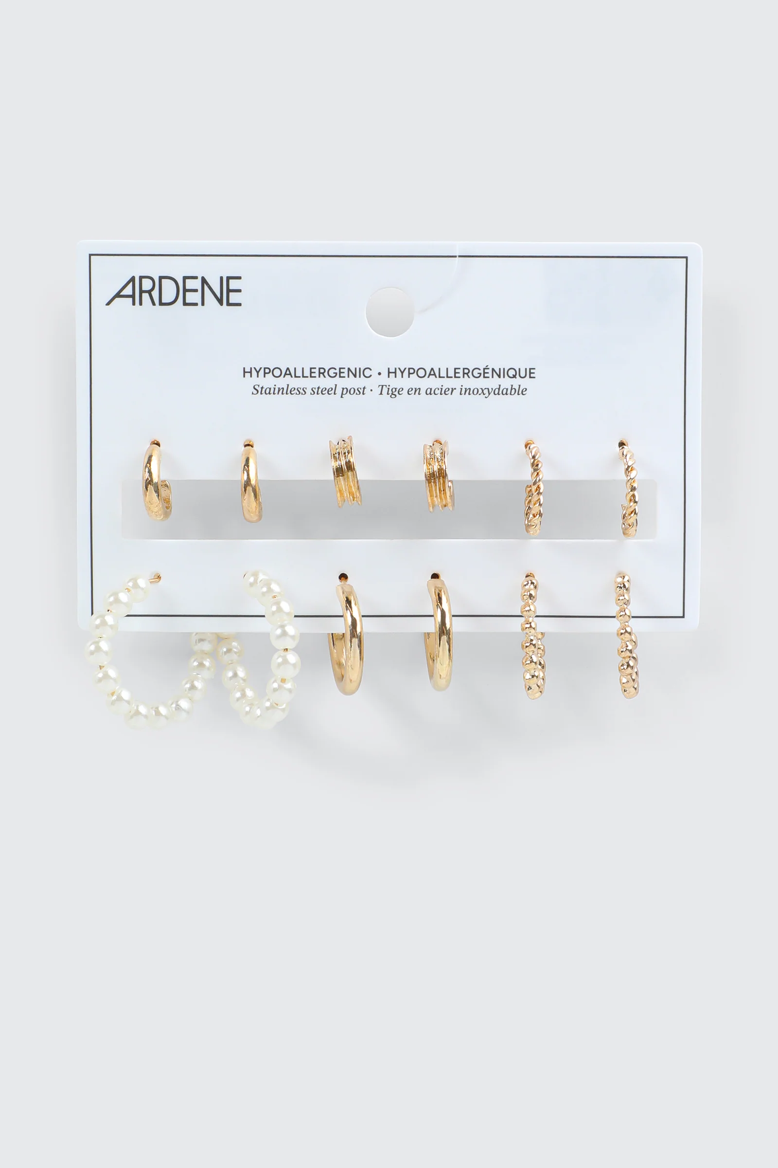 6-Pack Mixed Hoop Earrings - Image 2
