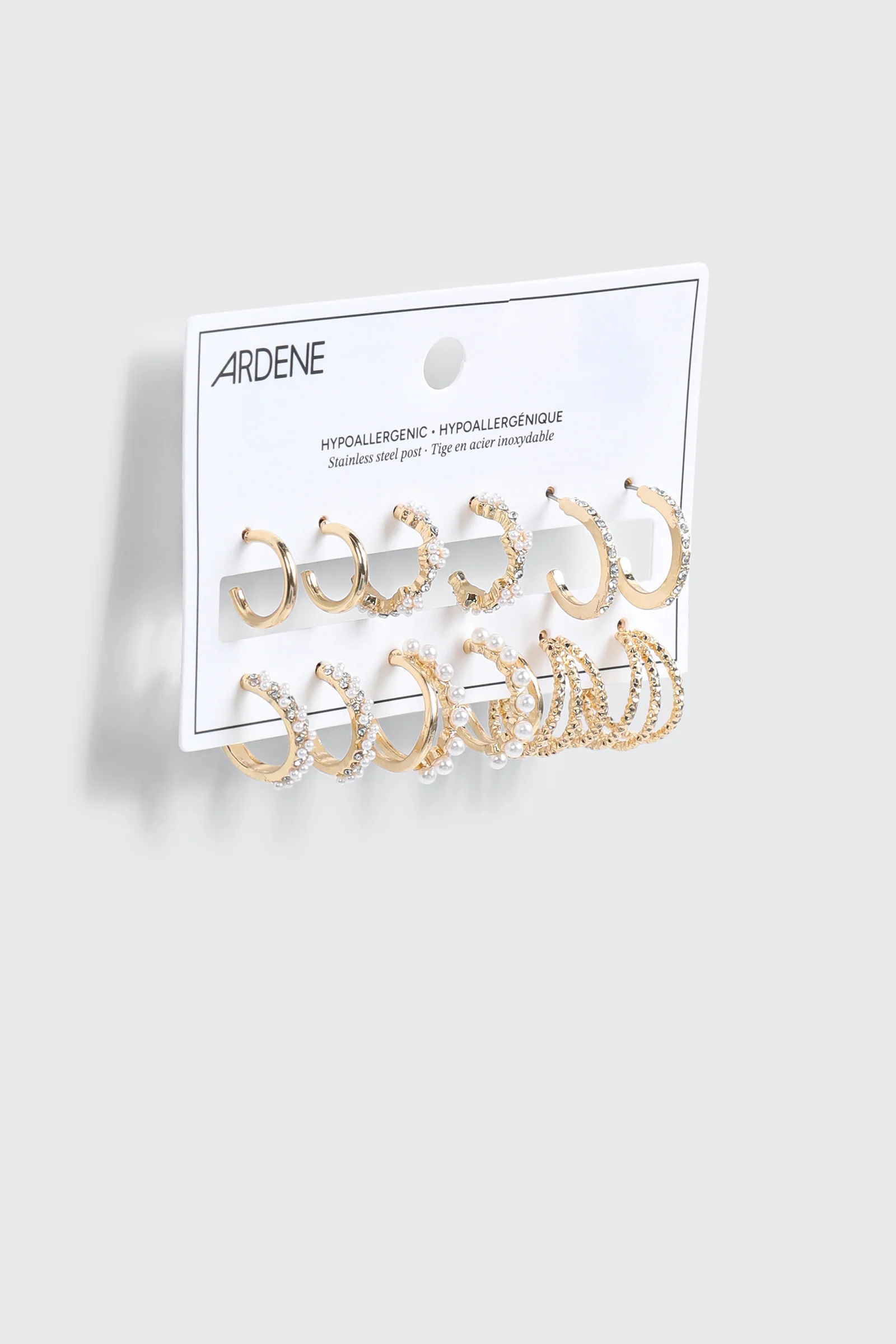 6-Pack Pearl Hoop Earrings - Image 2
