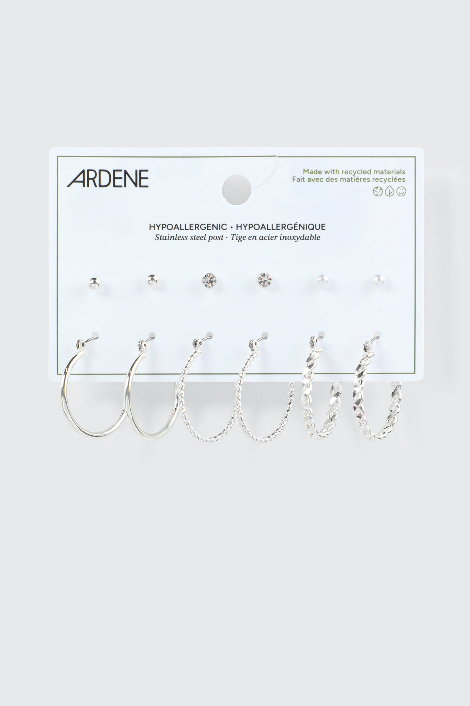 6-Pack Twisted Hoop & Stud Earrings - Image 2