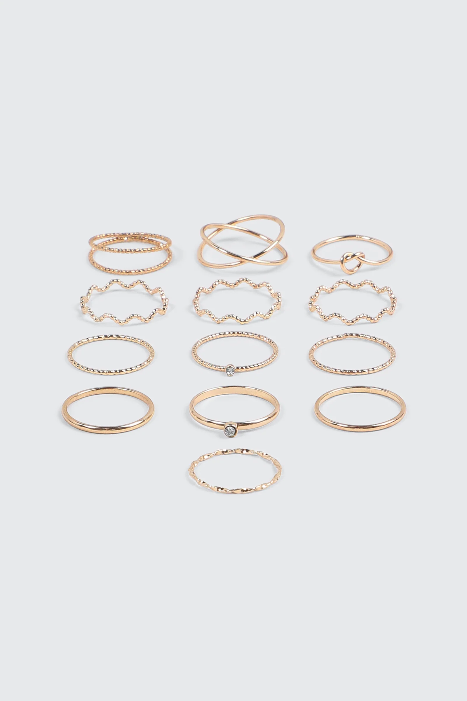 8-Pack Twist & Knot Rings