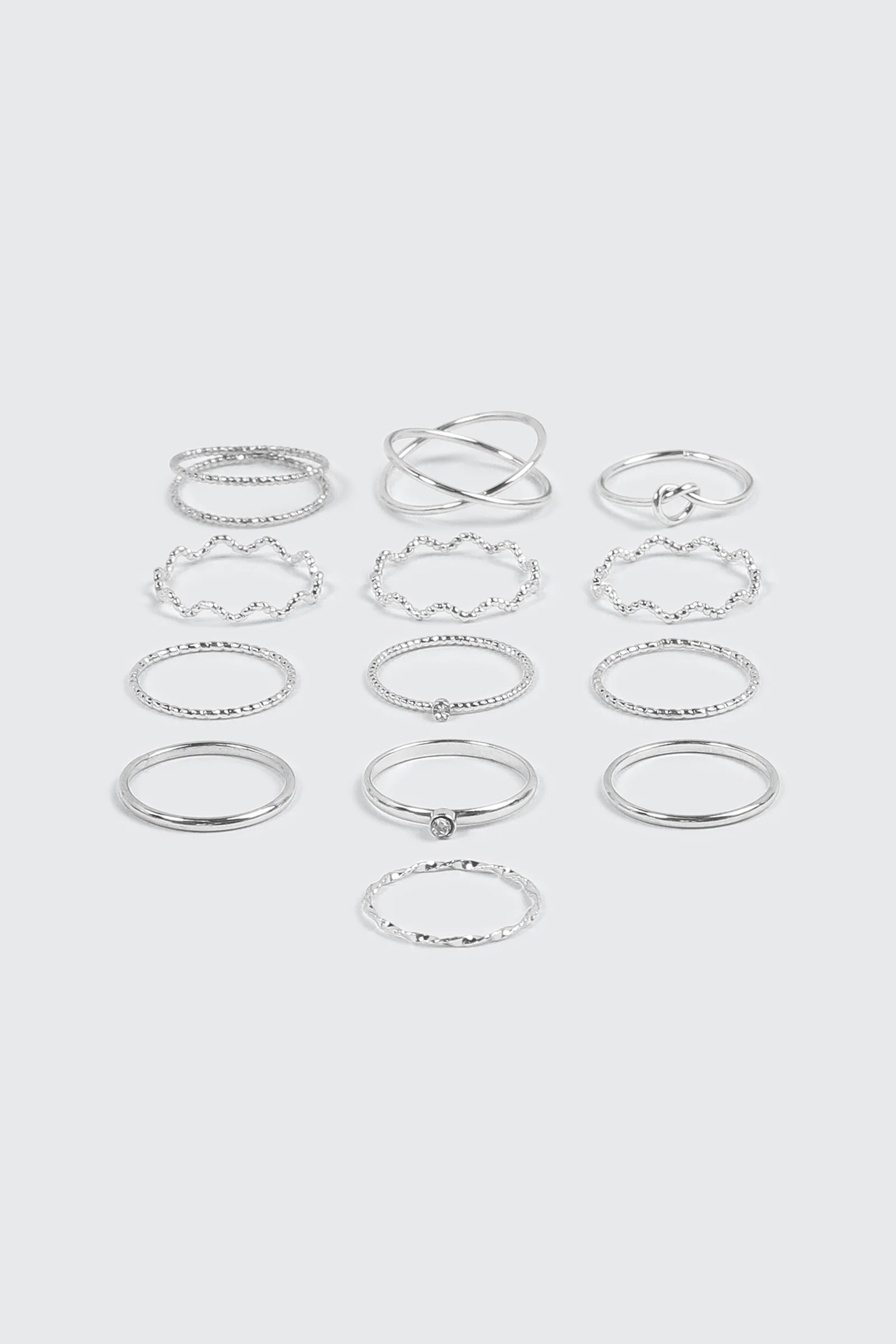 8-Pack Twist & Knot Rings