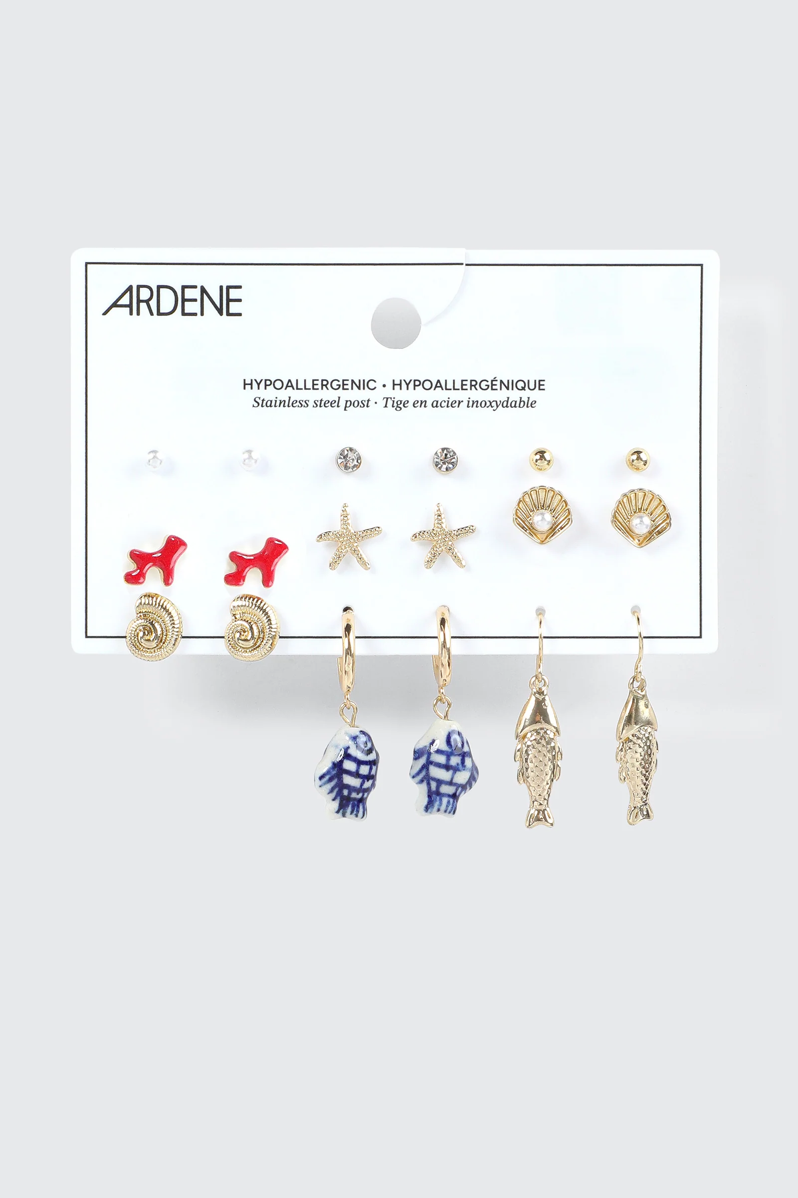 9-Pack Ocean Themed Earrings - Image 2