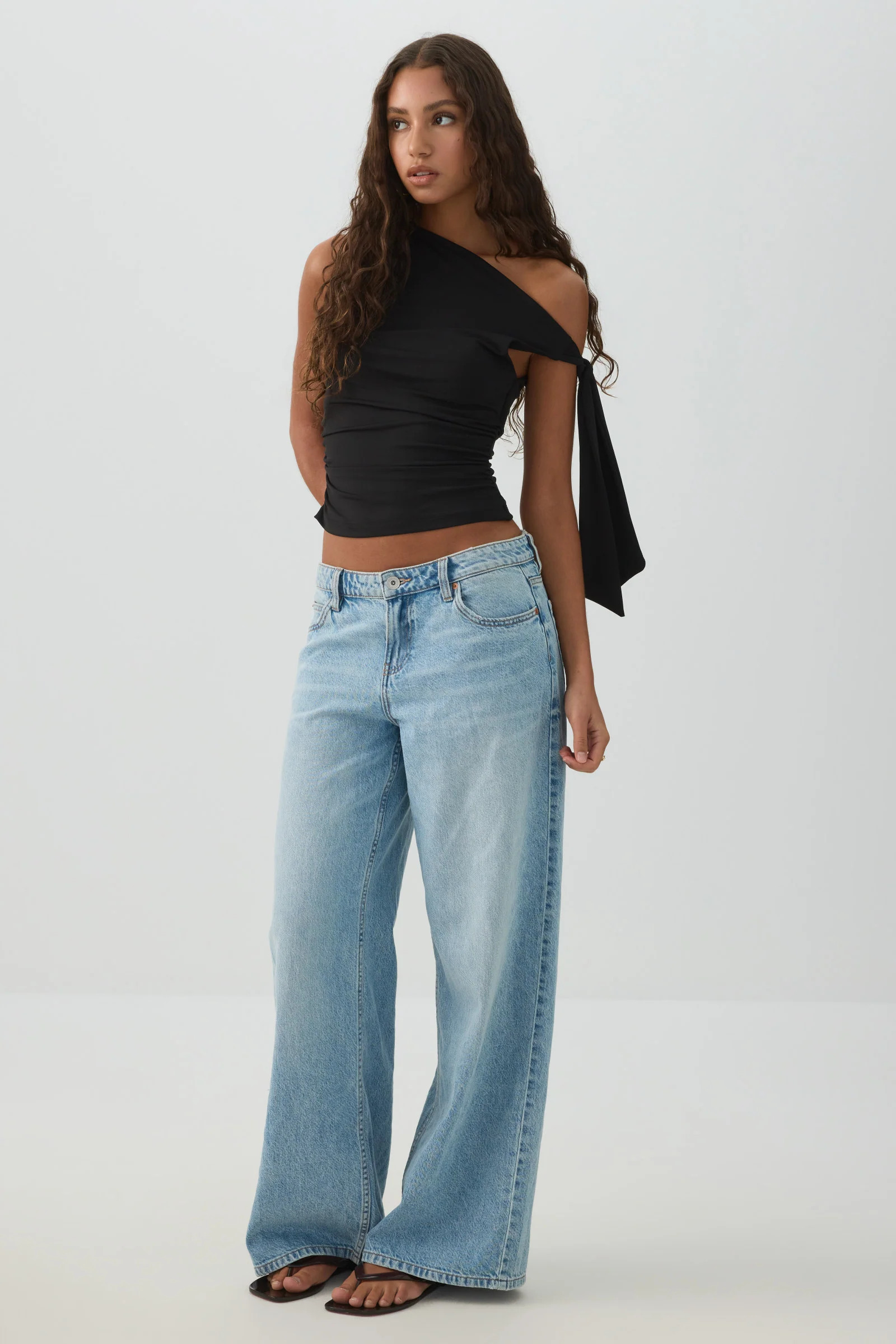 Asymmetrical Off Shoulder Top - Image 2