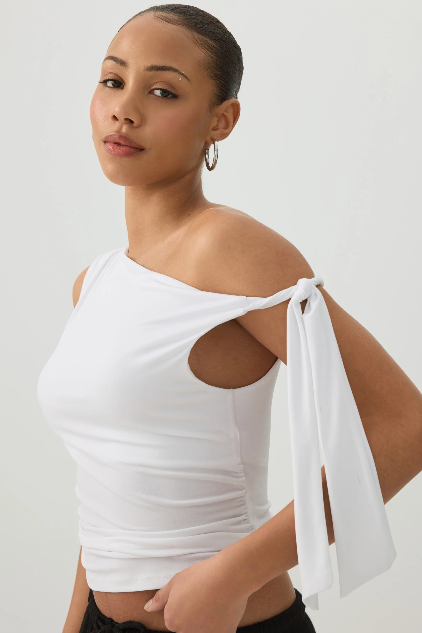 Asymmetrical Off Shoulder Top - Image 3