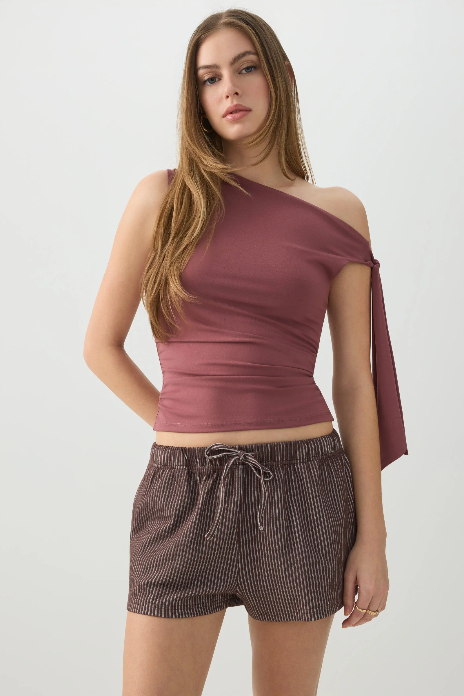 Asymmetrical Off Shoulder Top - Image 2