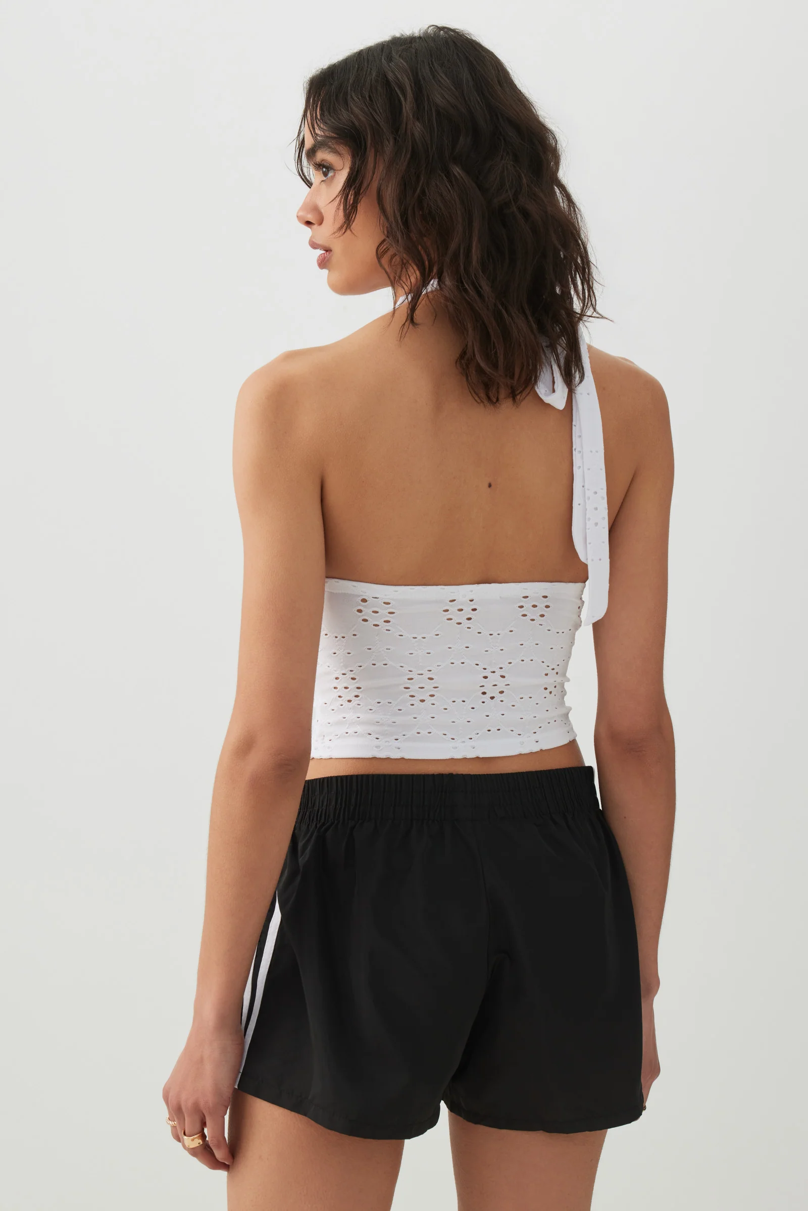 Athletic Striped Mini Shorts - Image 4