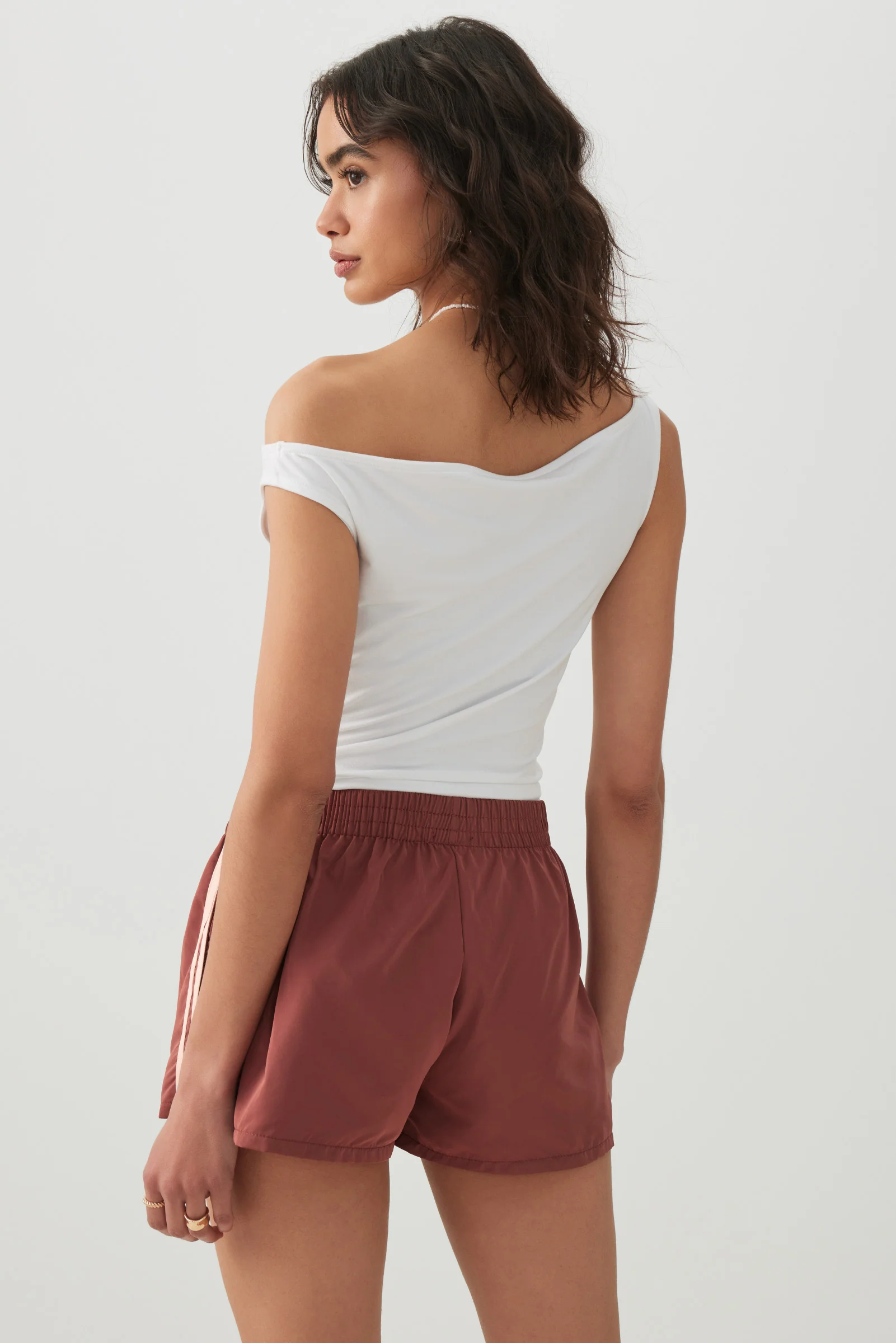 Athletic Striped Mini Shorts - Image 4