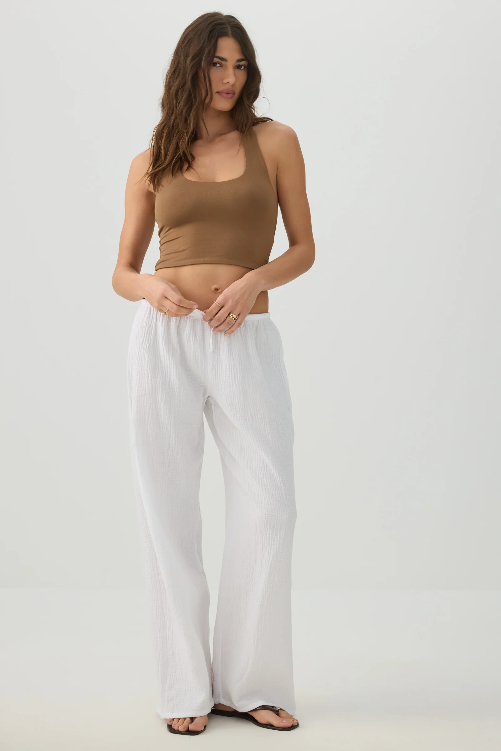 Basic Crop Halter Tank Top - Image 3