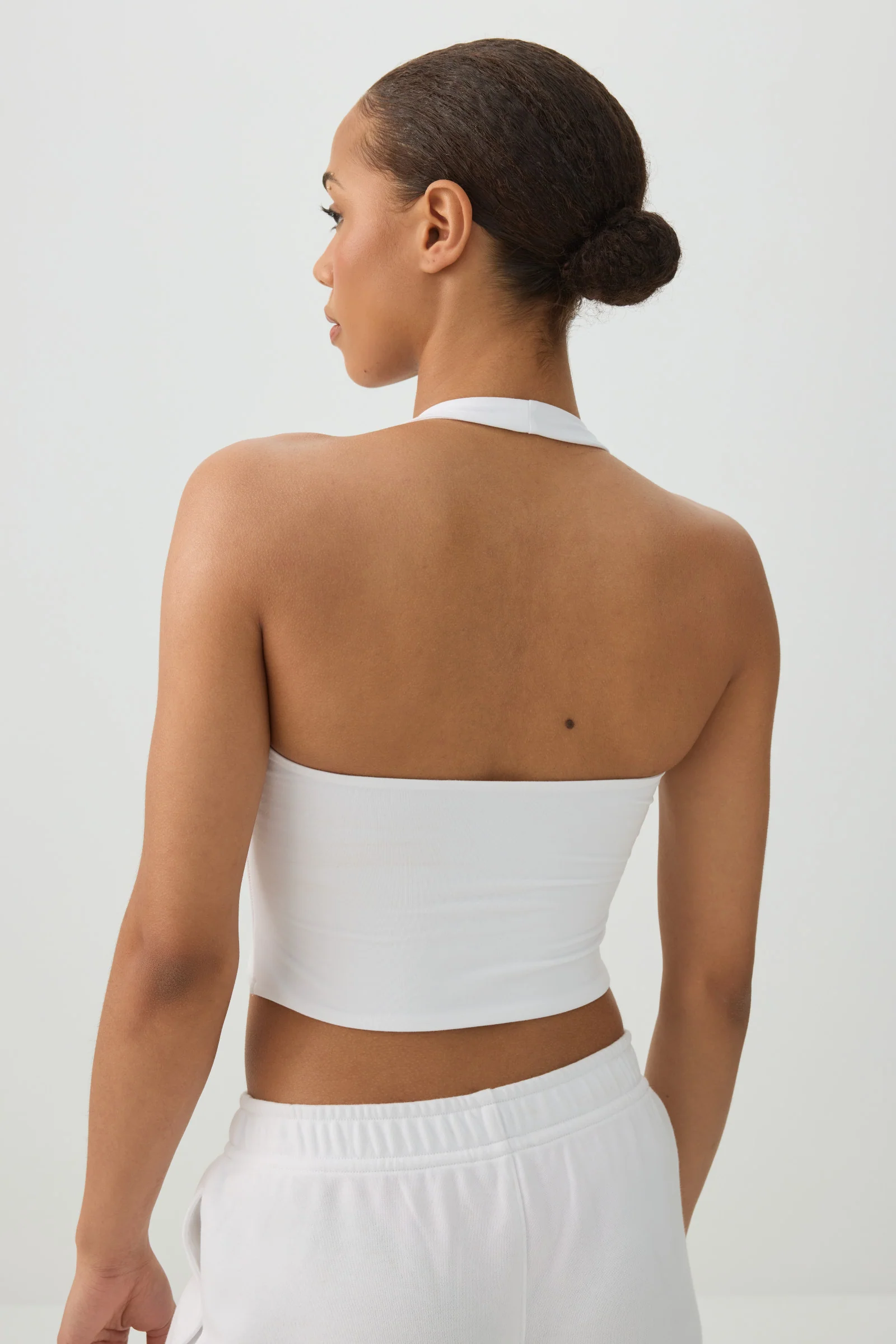 Basic Crop Halter Tank Top - Image 4