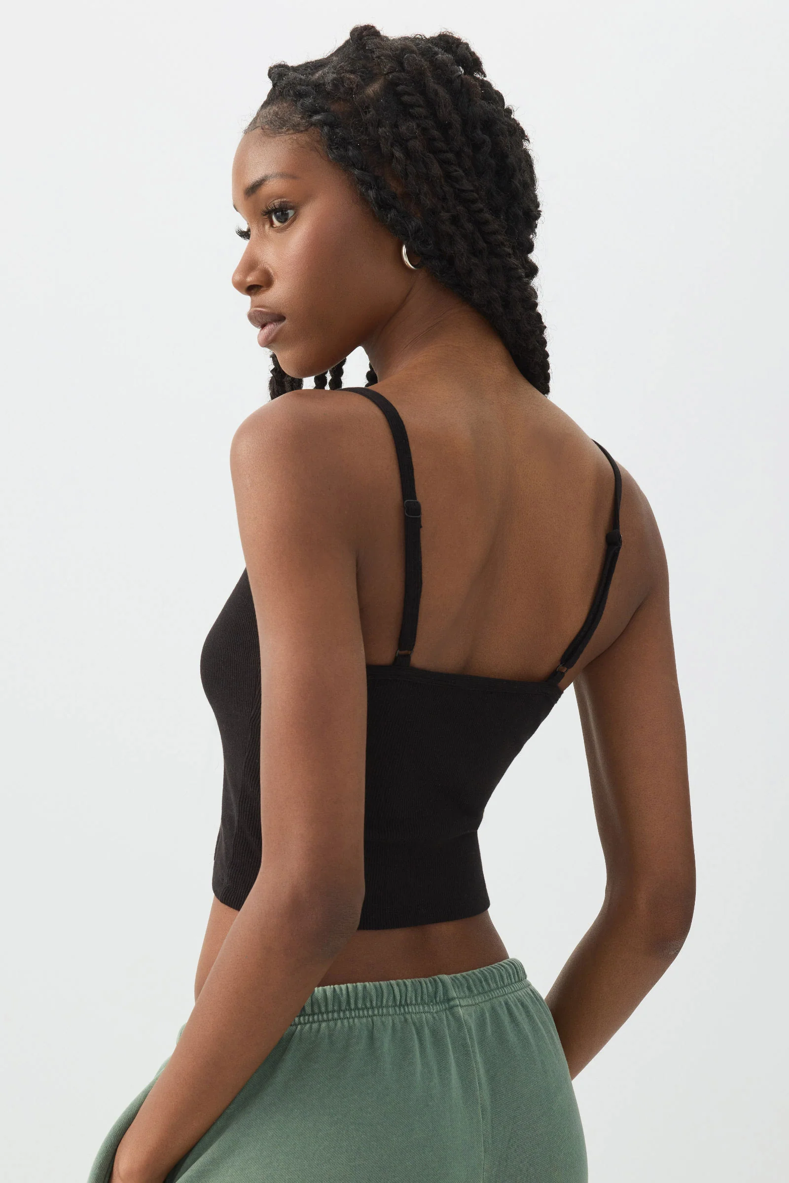 Basic Crop Tank Top with Adjustable Straps - Image 4