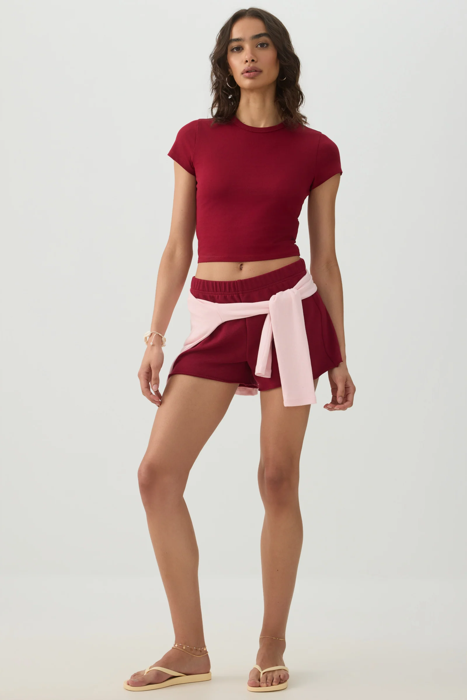 Basic Cropped Crew Neck T Shirt - Image 3