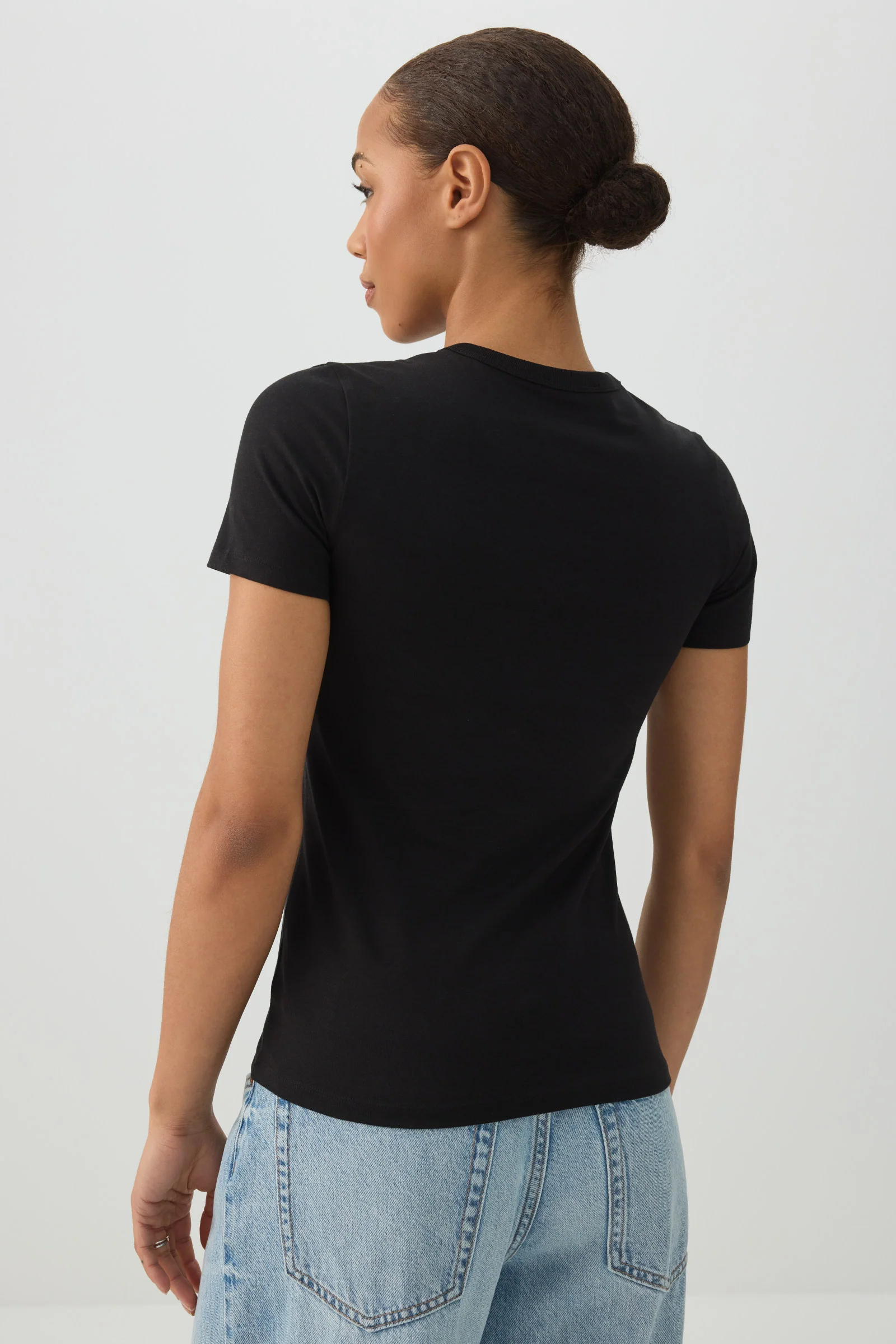 Basic Fitted Short Sleeve T-Shirt - Image 4