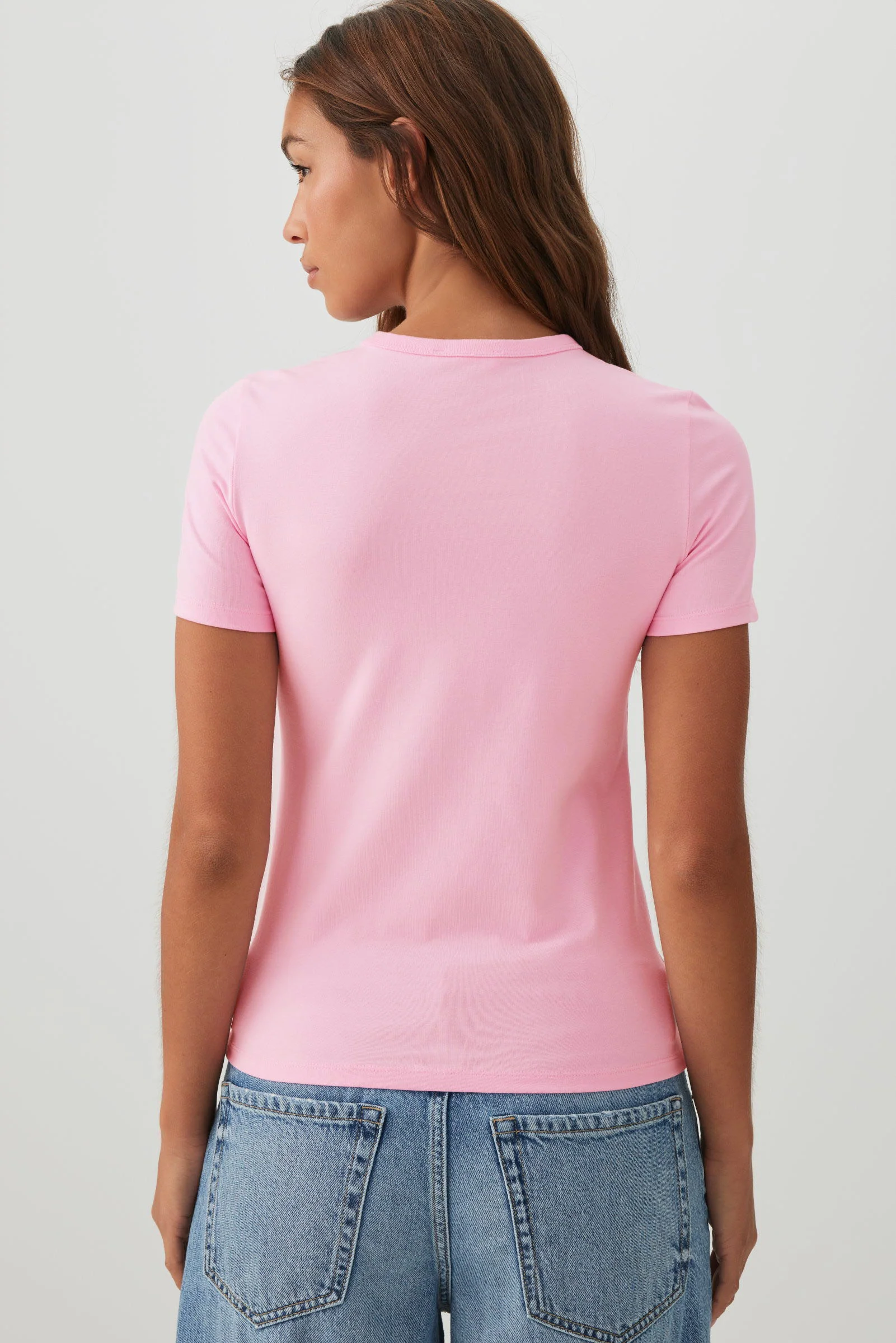 Basic Fitted Short Sleeve T-Shirt - Image 4