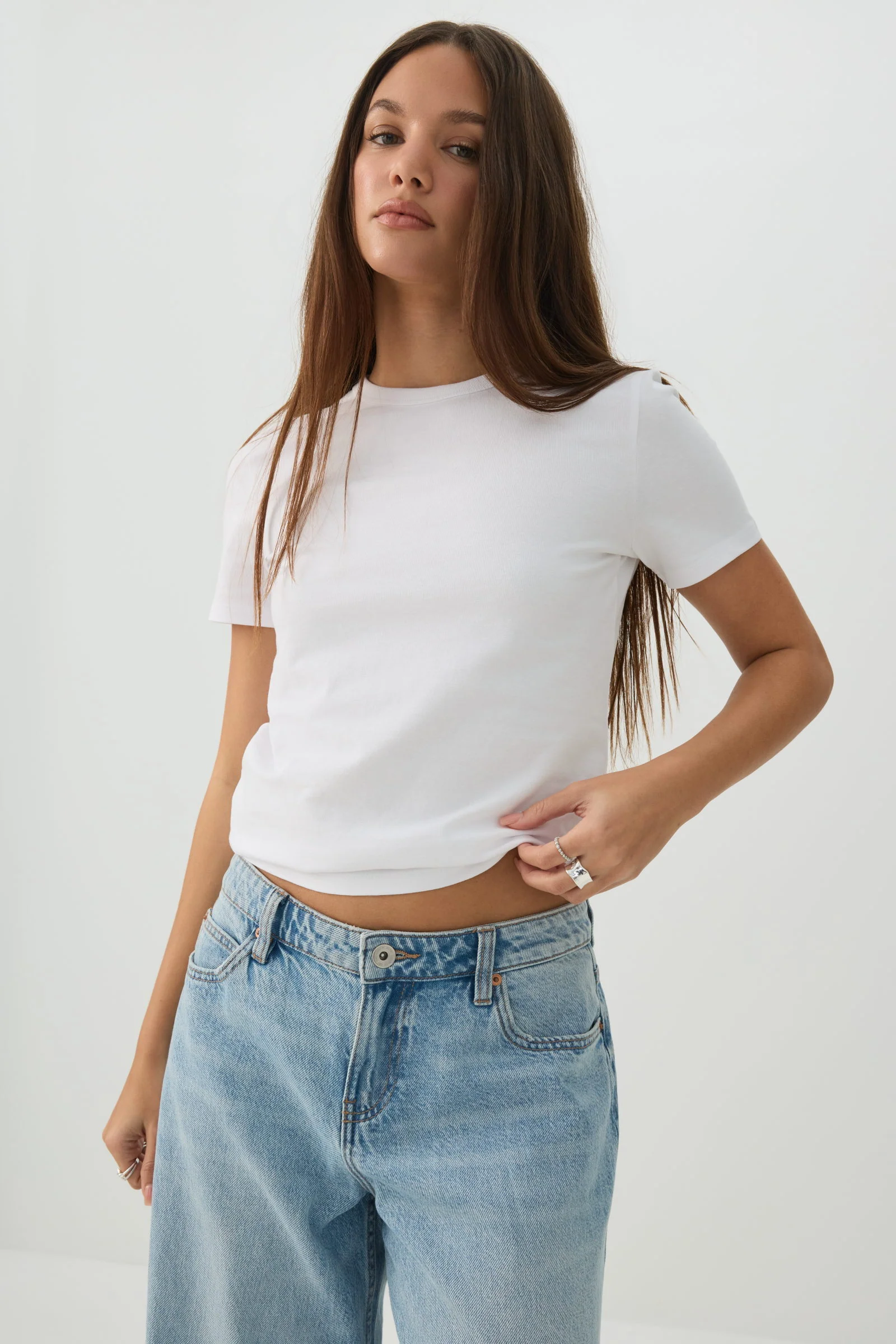 Basic Fitted Short Sleeve T-Shirt - Image 3