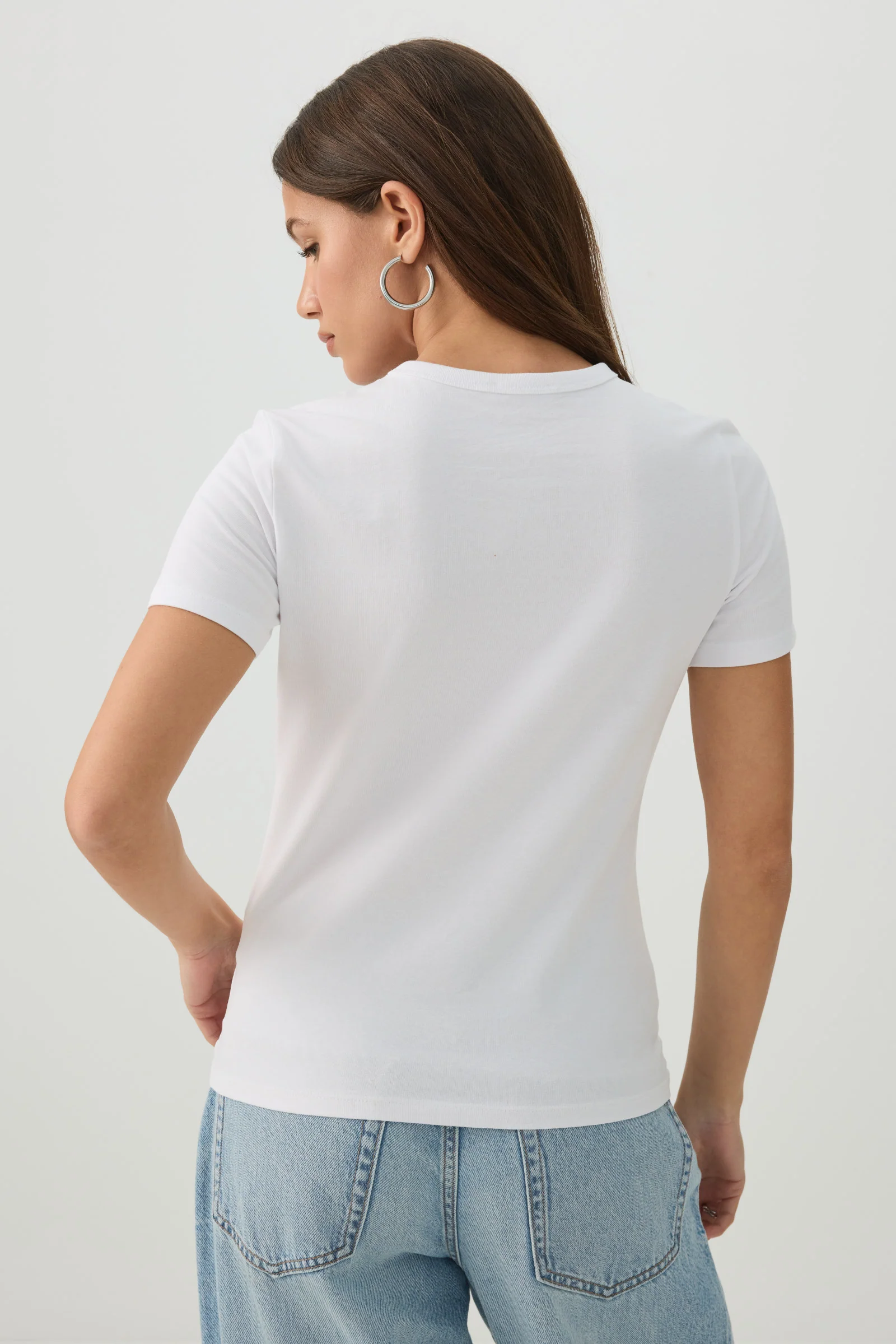 Basic Fitted Short Sleeve T-Shirt - Image 4