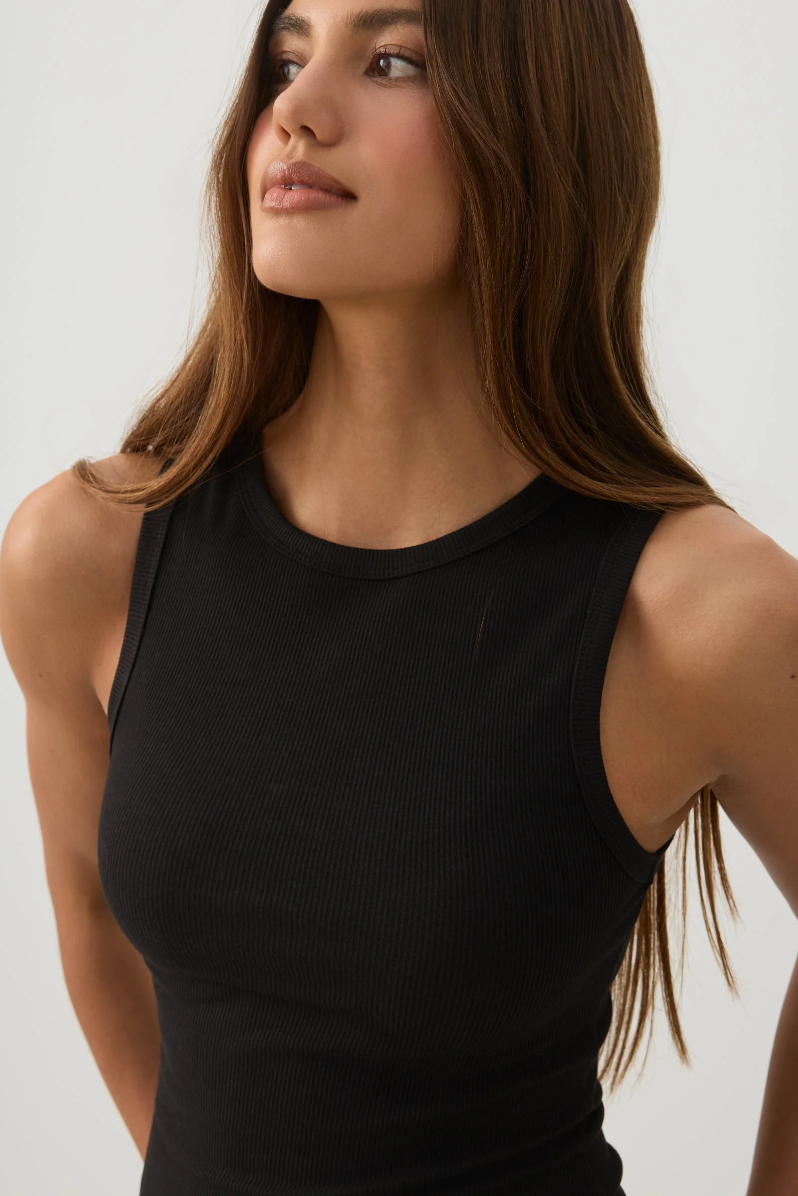 Basic Rib Knit Tank - Image 3