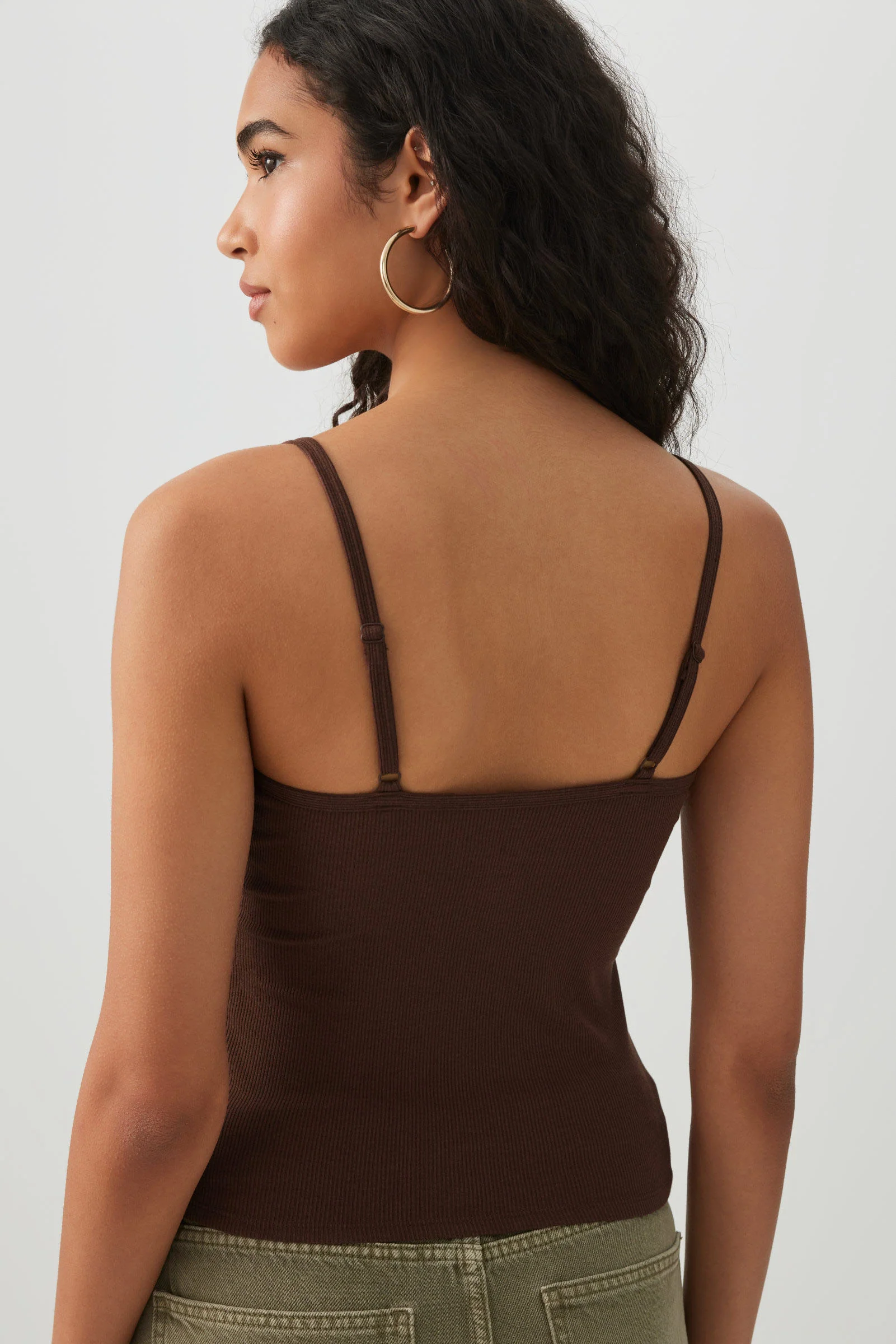 Basic Ribbed Knit Tank Top - Image 4