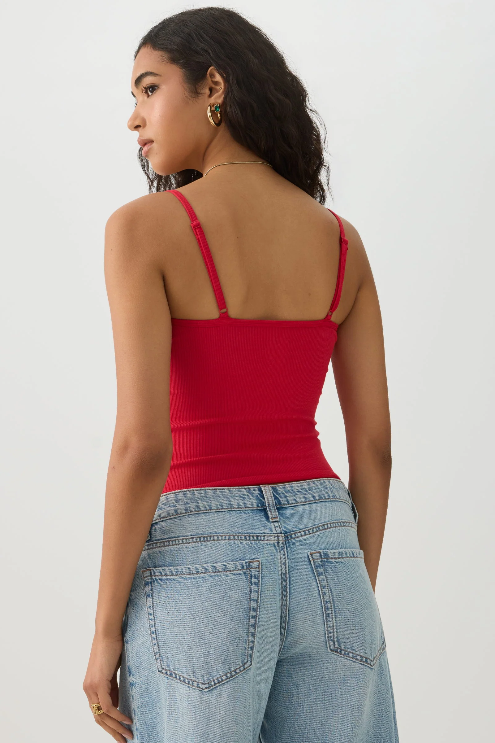 Basic Ribbed Knit Tank Top - Image 4