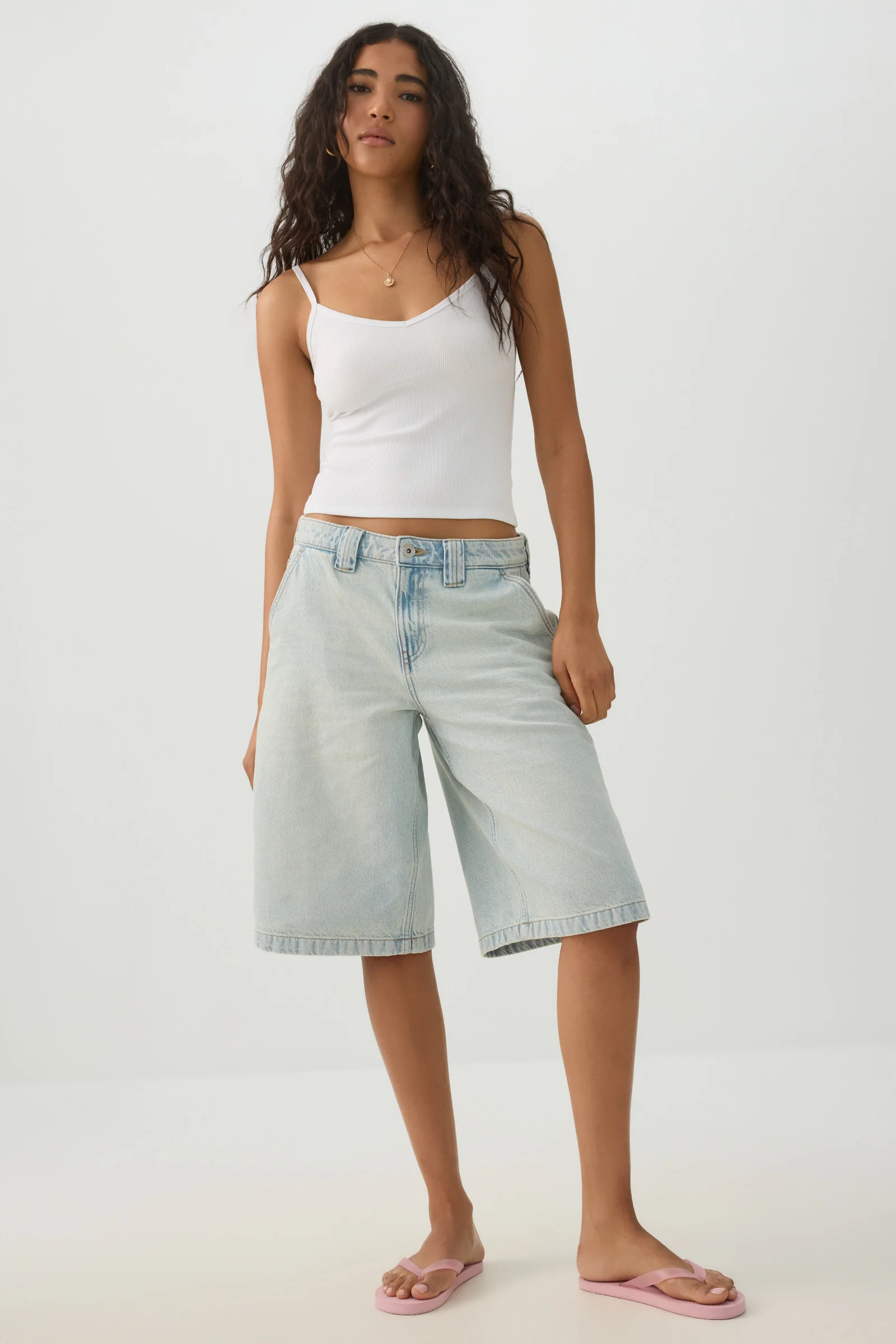 Basic Ribbed Knit Tank Top - Image 3
