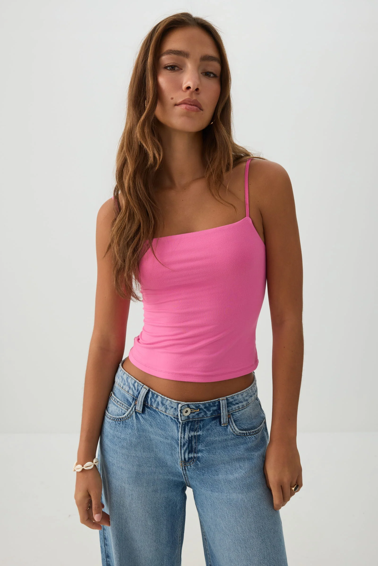 Basic Super Soft Tank Top with Adjustable Straps