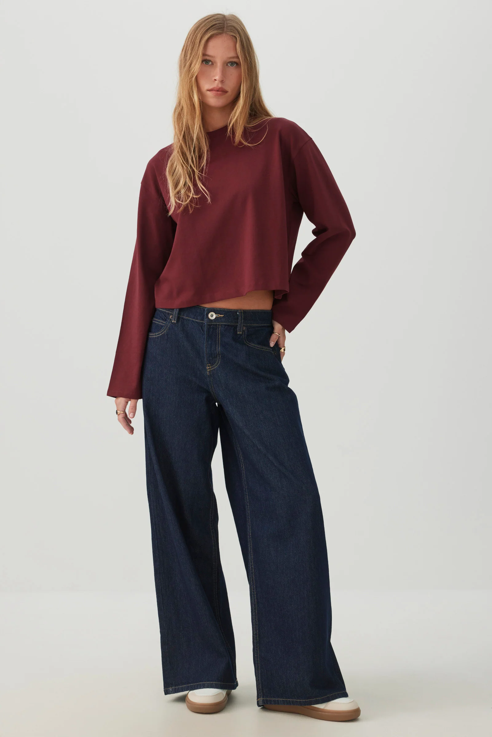 Basicore™ Boxy Long Sleeve T-Shirt - Image 2
