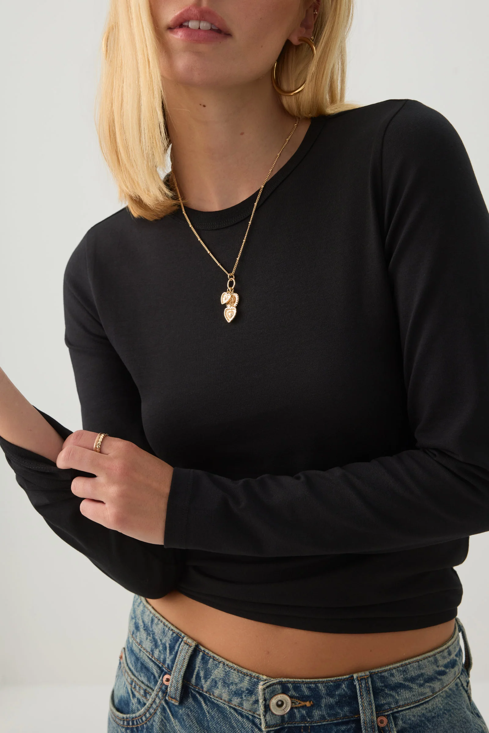 Basicore™ Fitted Long Sleeve T-Shirt - Image 3