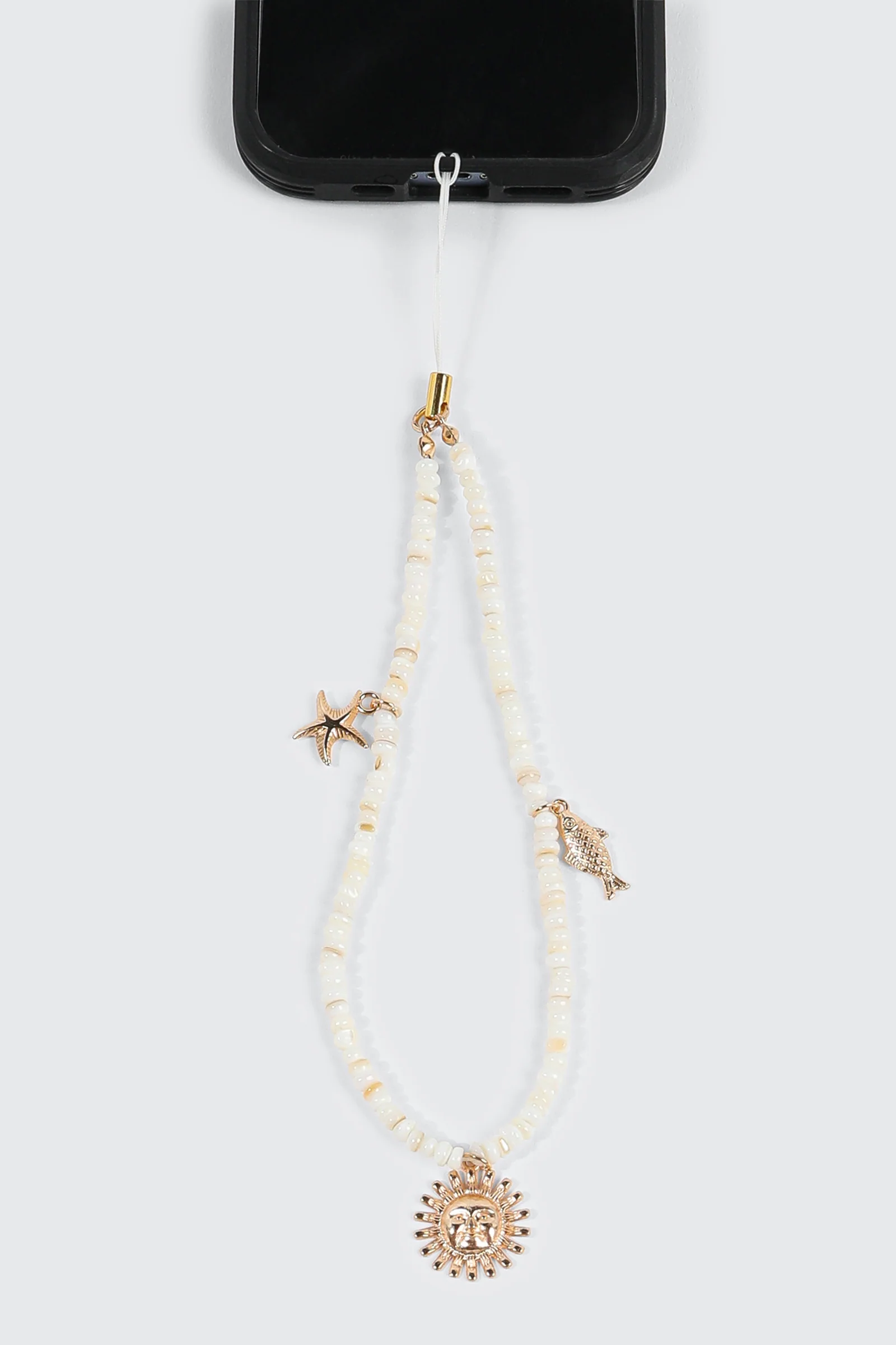 Beaded Phone Charms with Sun and Starfish