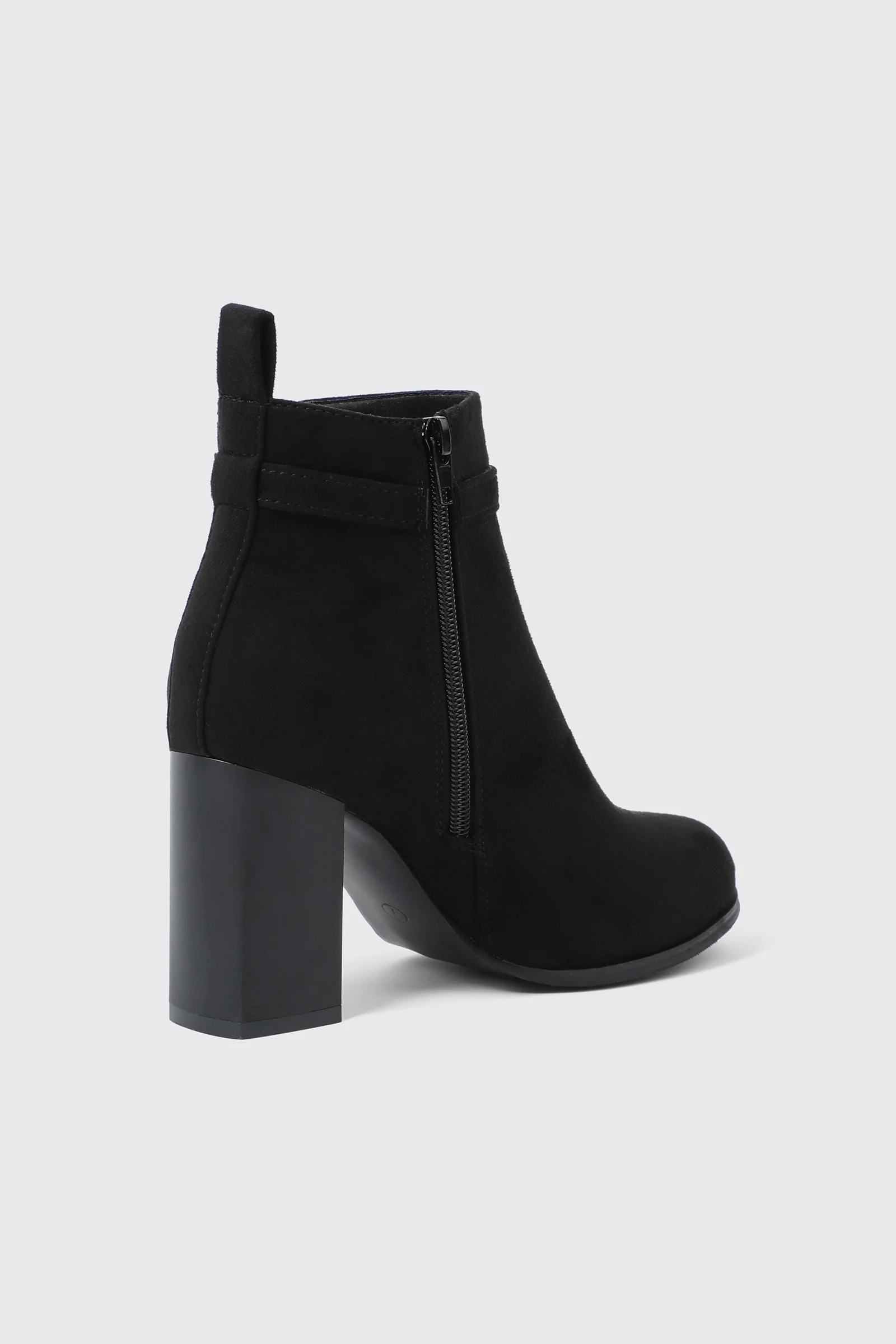 Block Heel Ankle Boots with Buckle Detail - Image 3