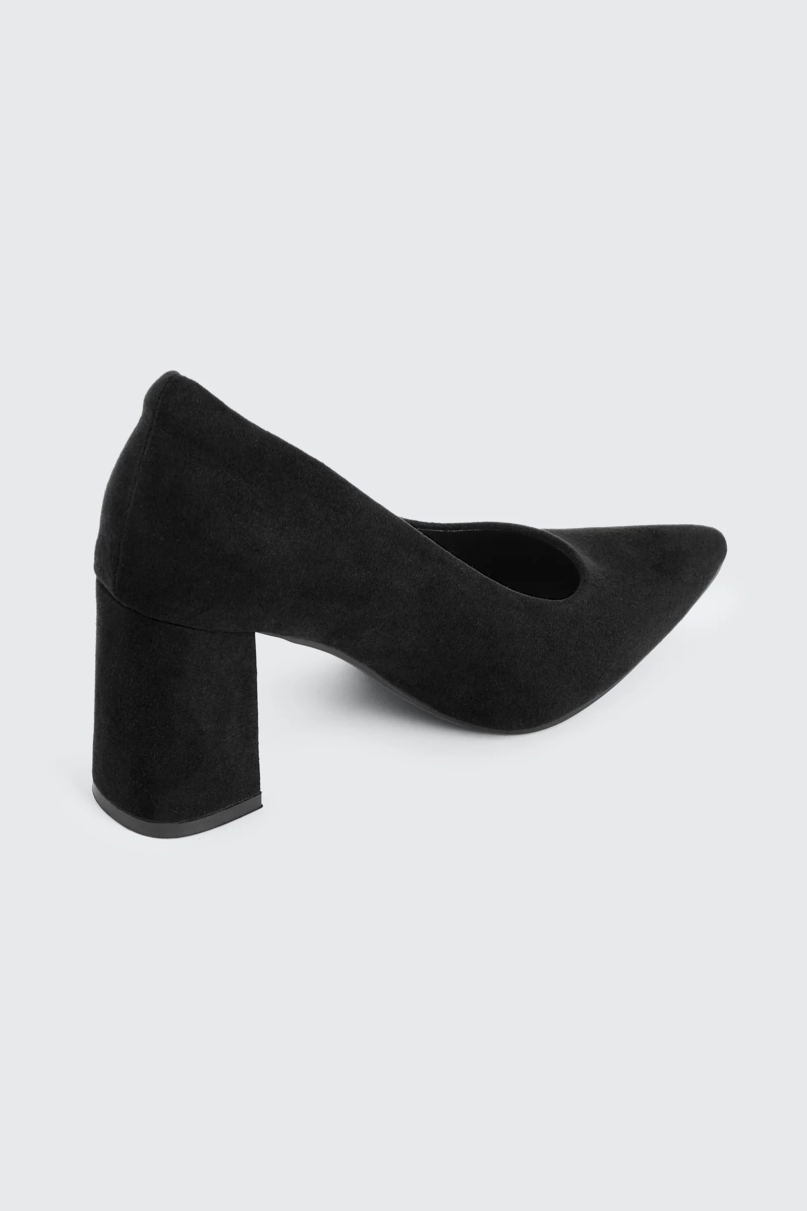 Block Heel Faux Suede Pumps - Image 3