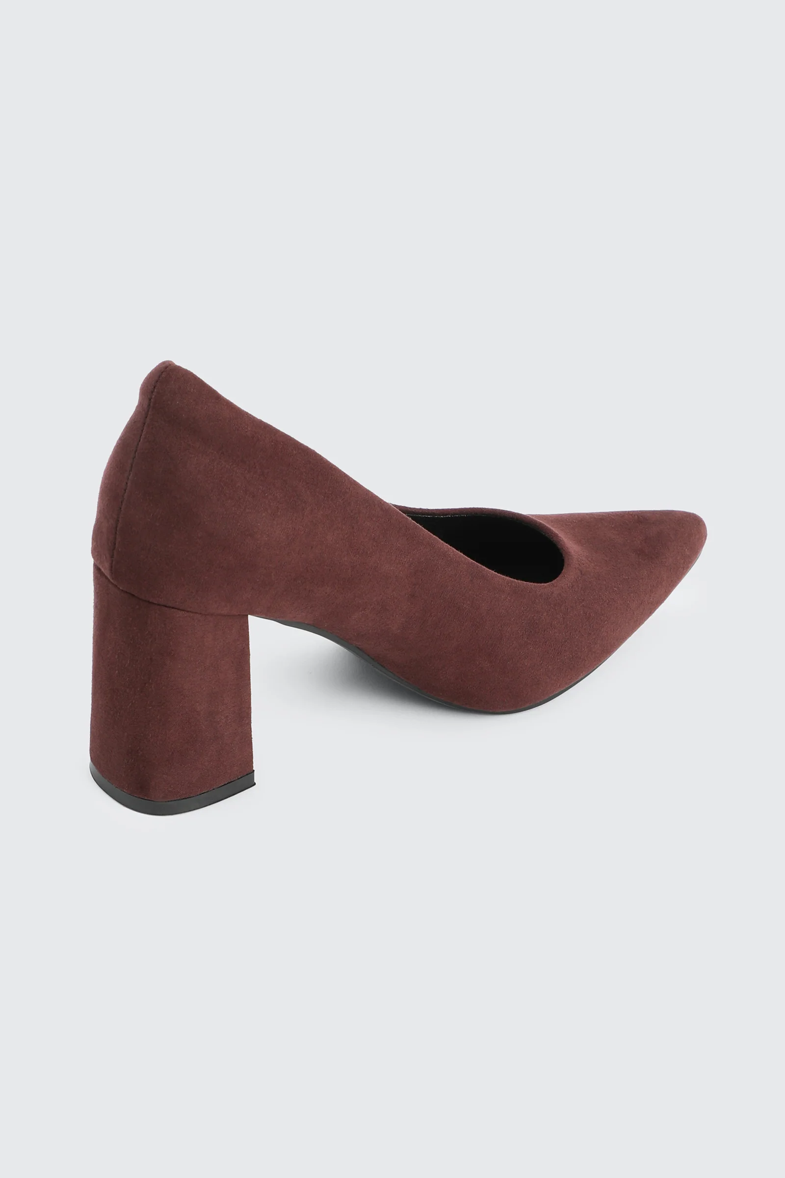 Block Heel Faux Suede Pumps - Image 3