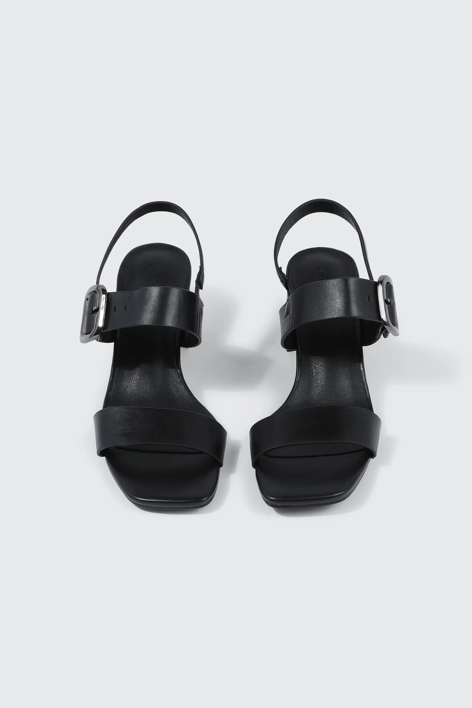 Block Heel Sandals with Buckle Strap - Image 8