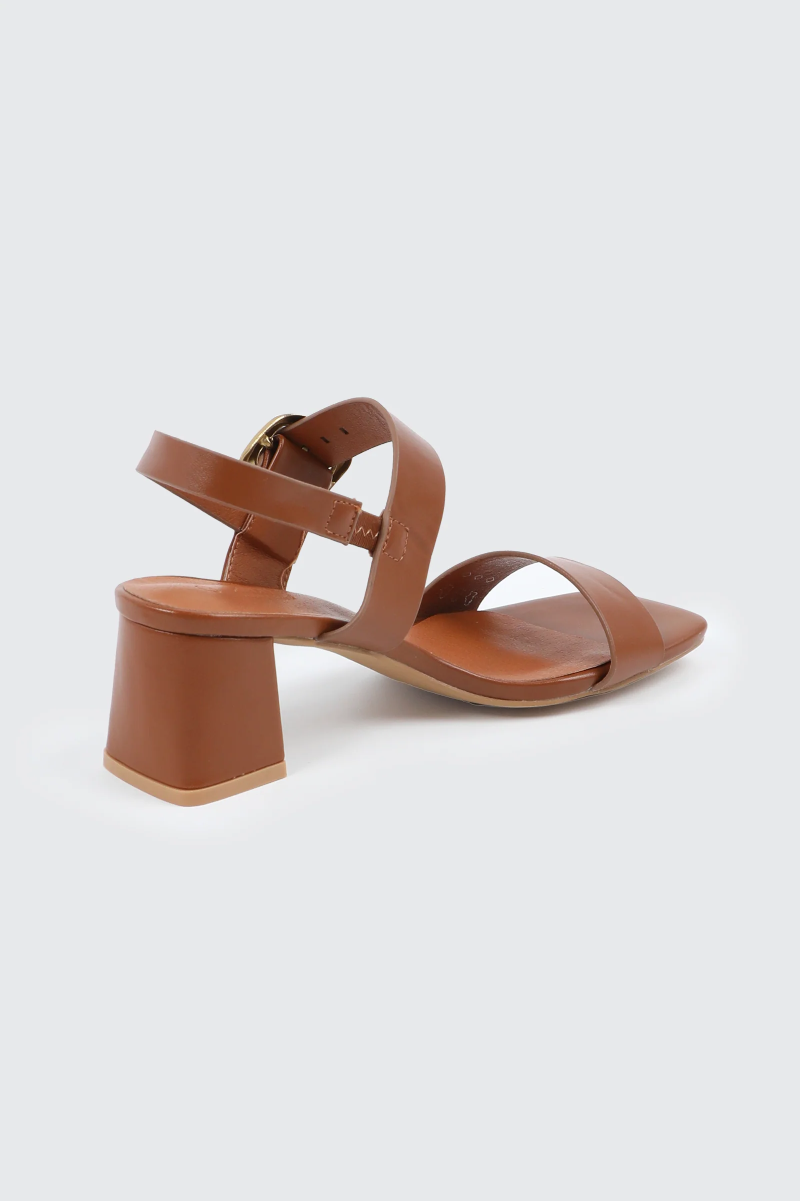 Block Heel Sandals with Buckle Strap - Image 4