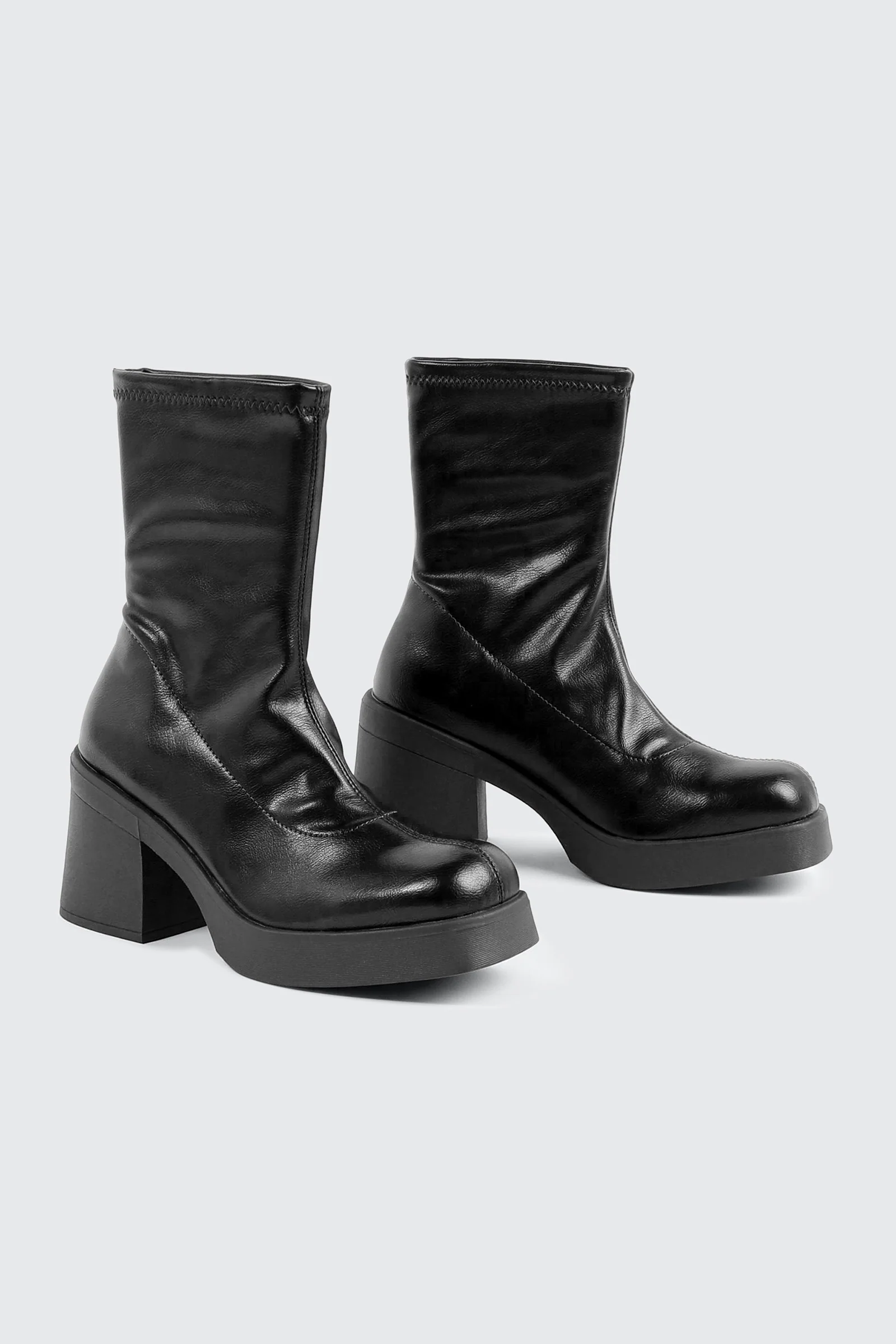 Block Mid Calf Boots - Image 2