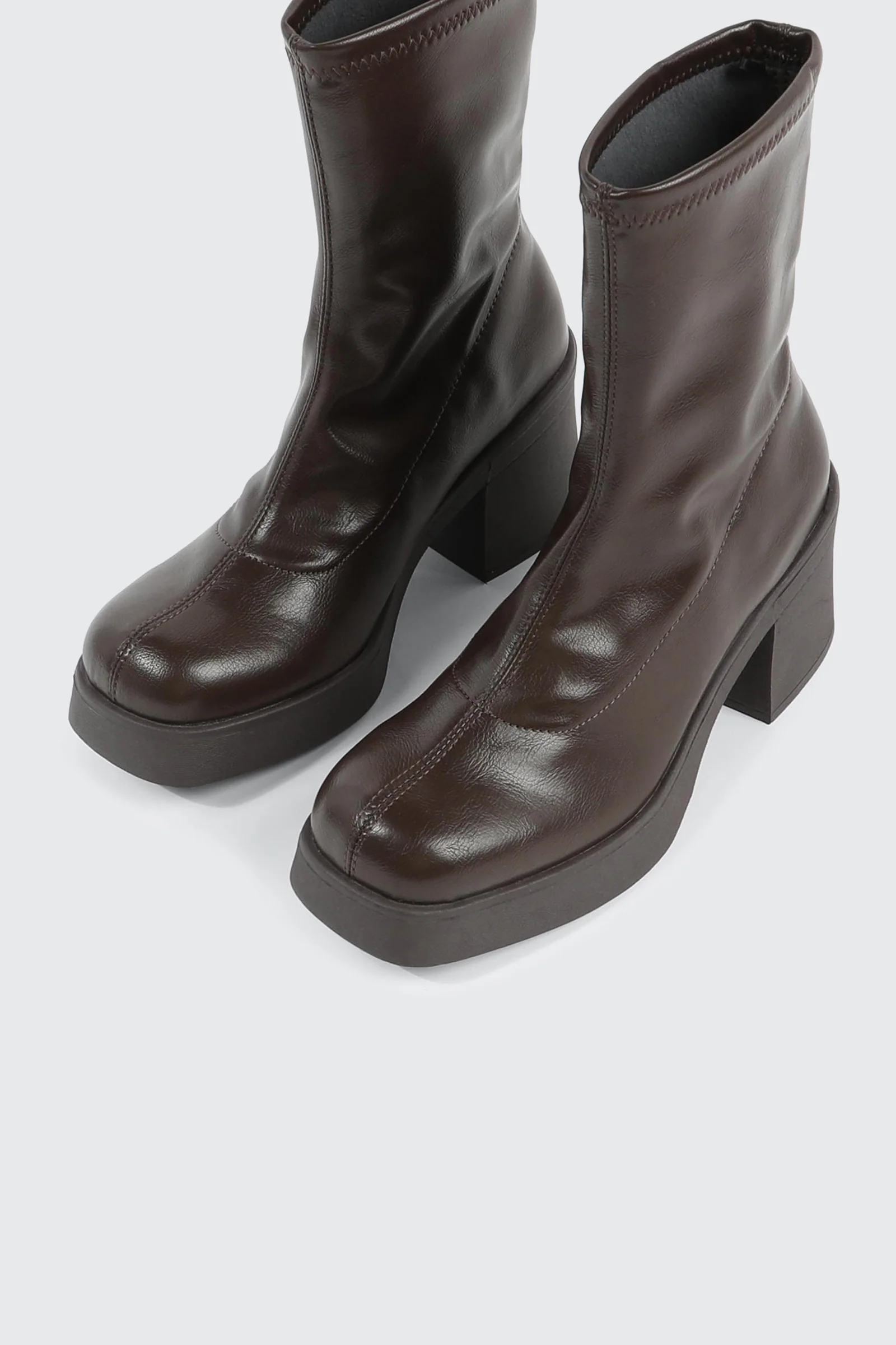 Block Mid Calf Boots - Image 4