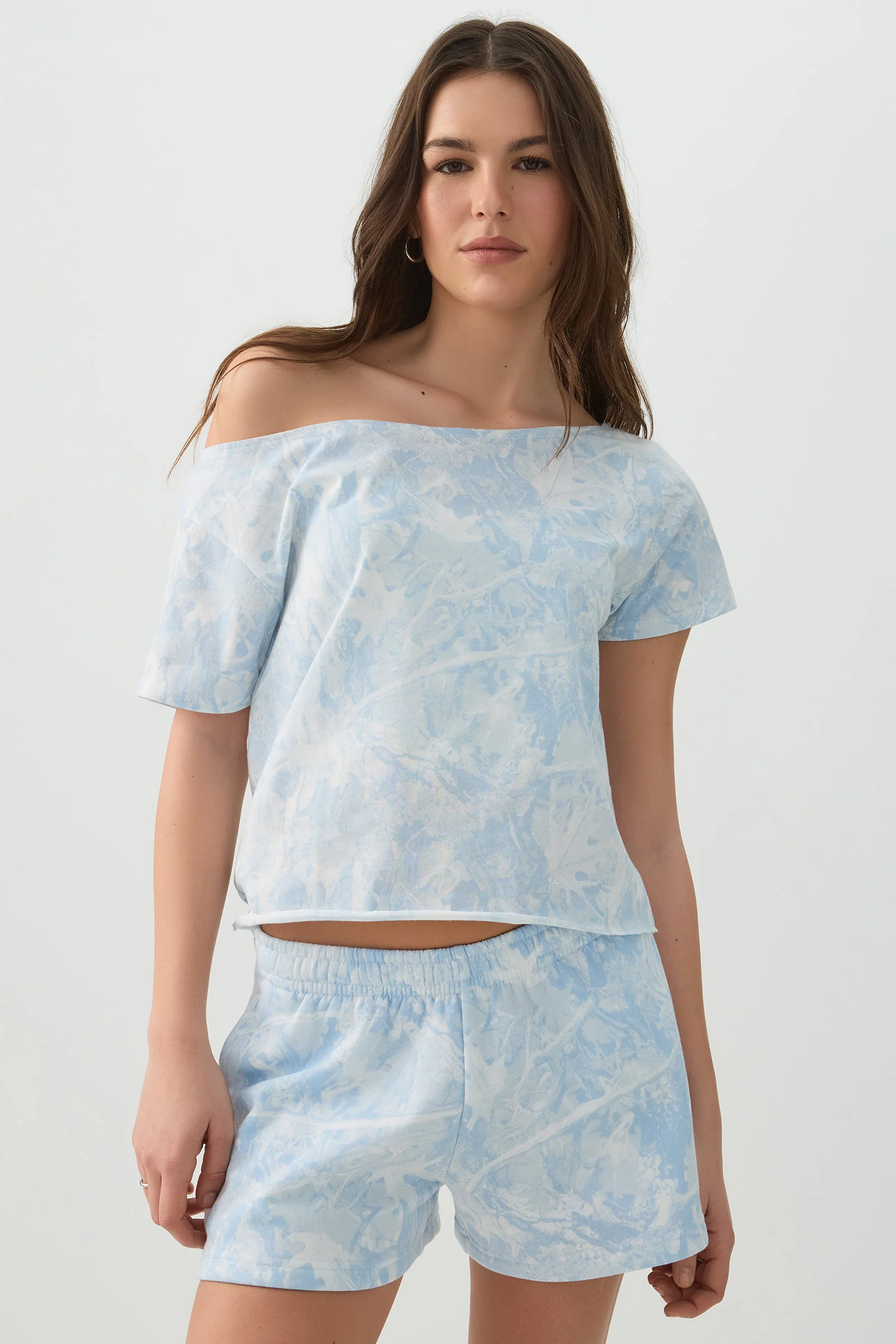 Blue Camouflage Sweatshorts - Image 2