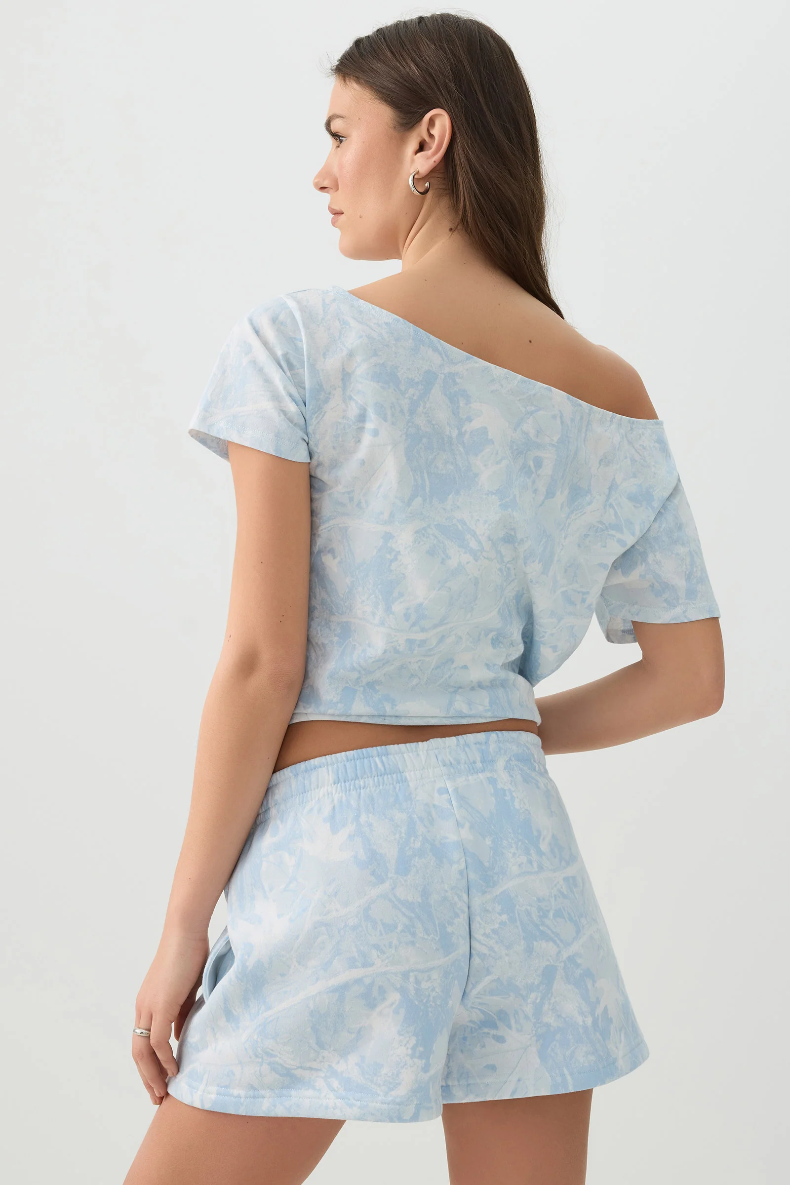 Blue Camouflage Sweatshorts - Image 4