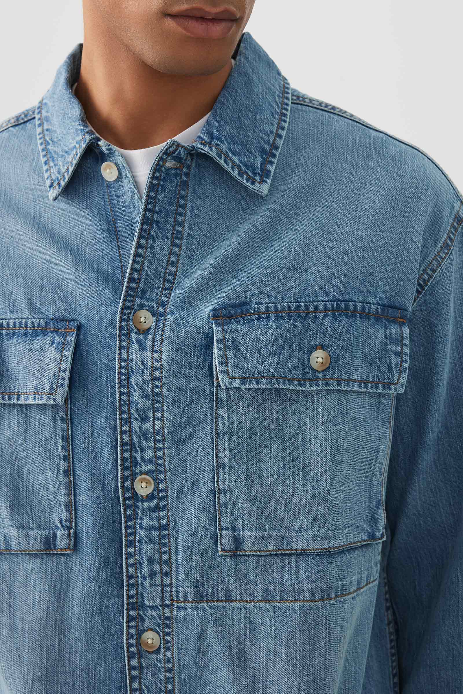 Boxy Denim Shirt - Image 3