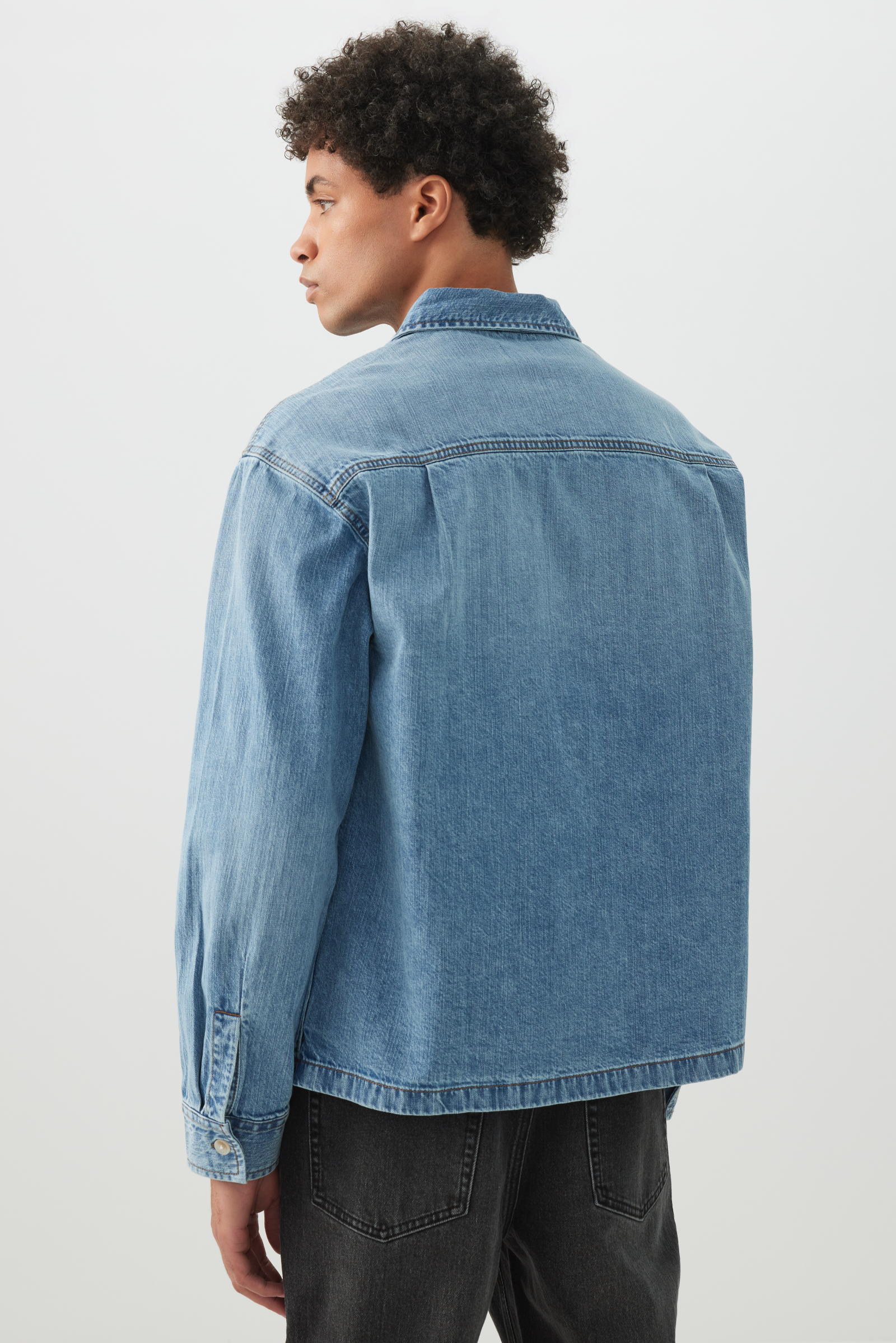 Boxy Denim Shirt - Image 4