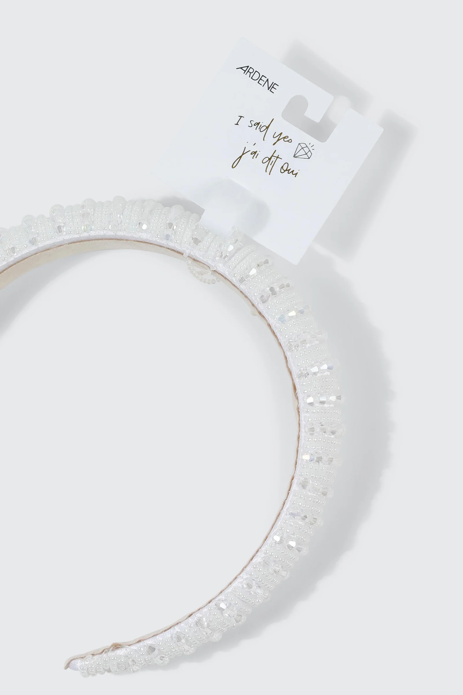 Bridal Beaded Woven Headband - Image 3