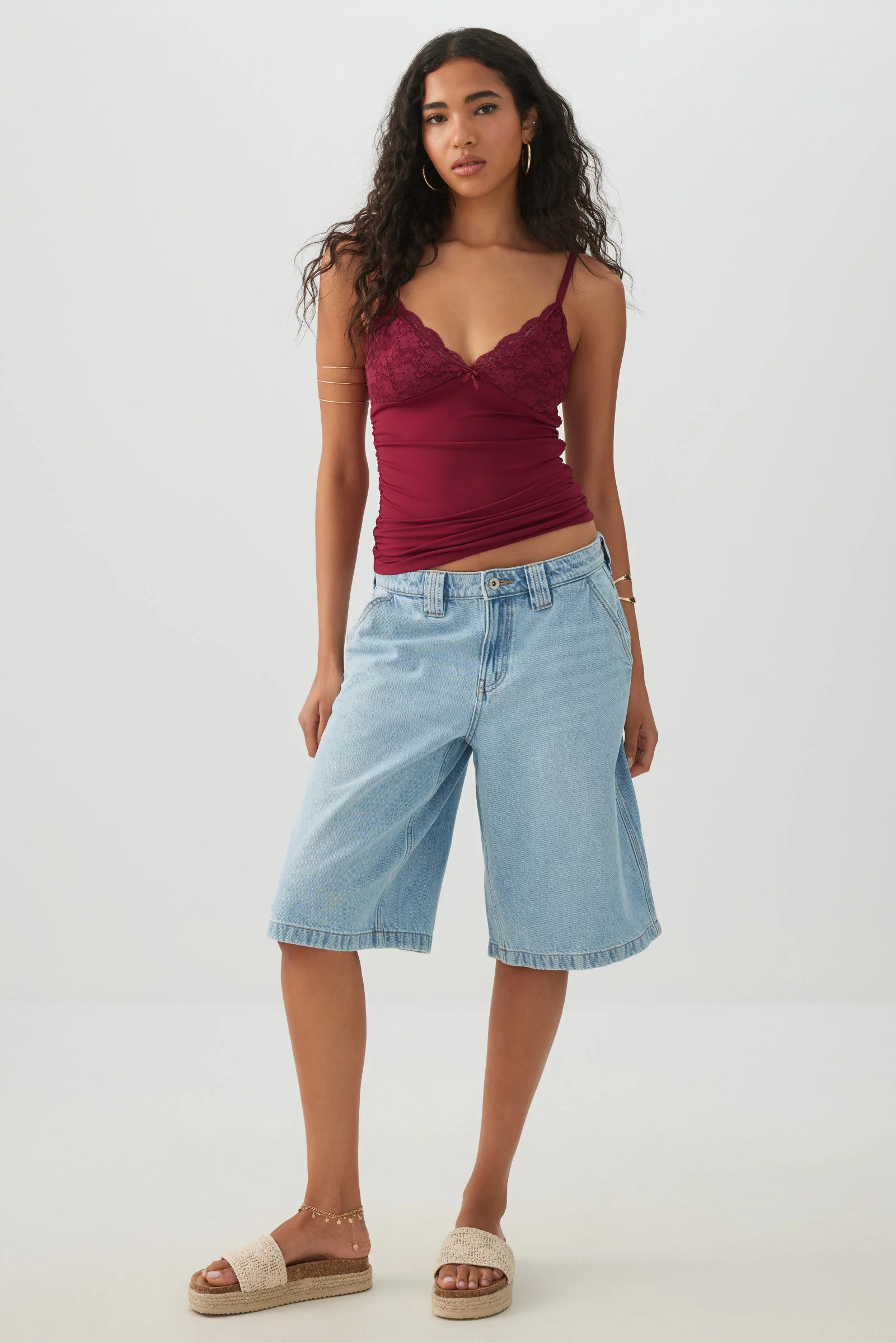 Bustier Look Lace Tank Top - Image 2