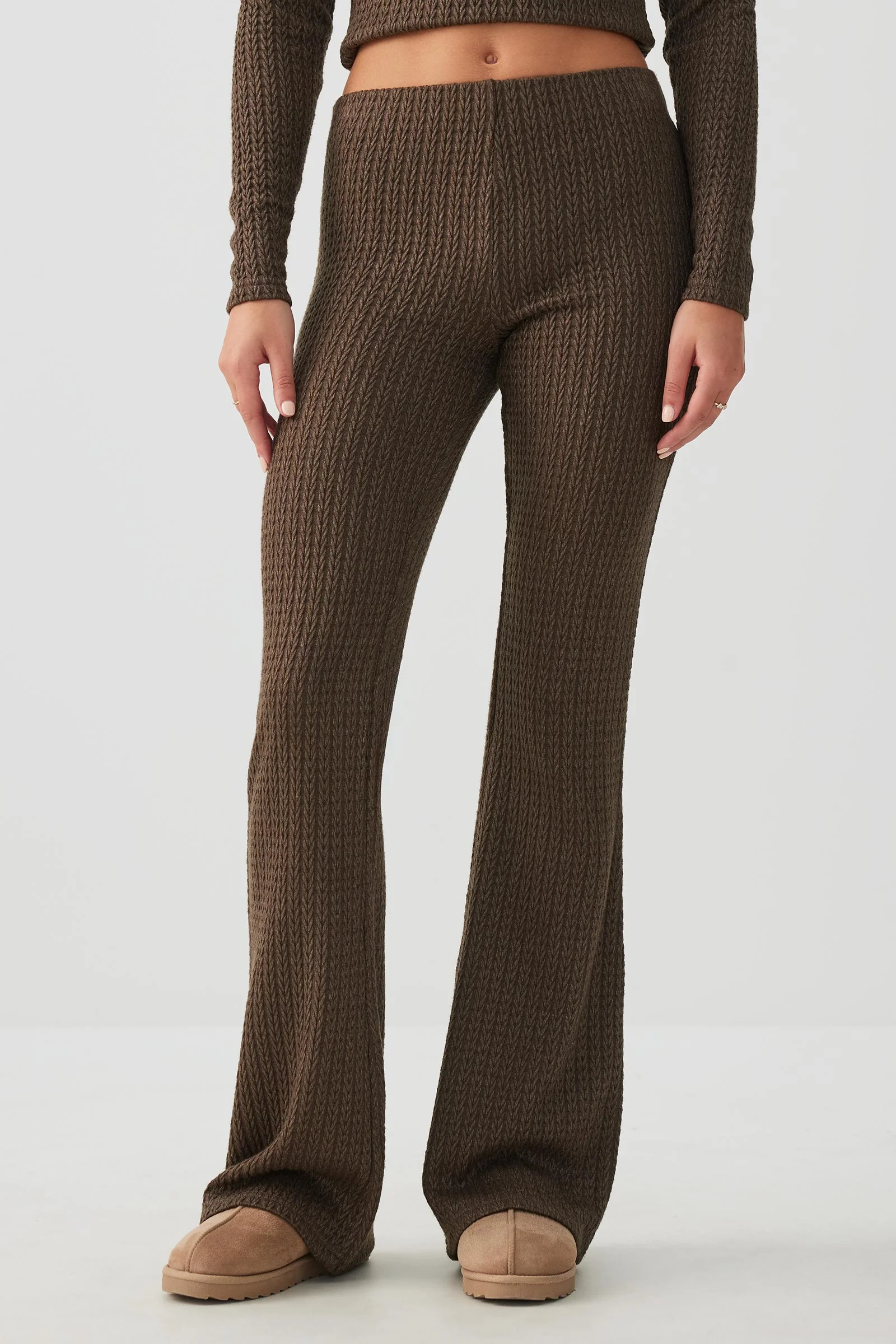 Cable Knit Flare Pants - Image 2
