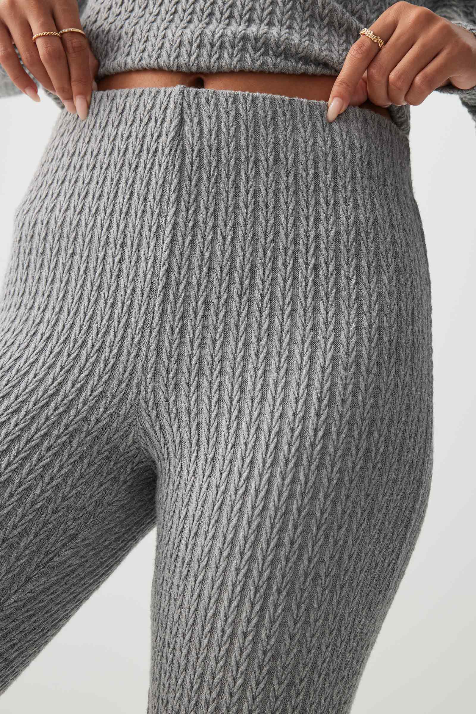 Cable Knit Flare Pants - Image 4