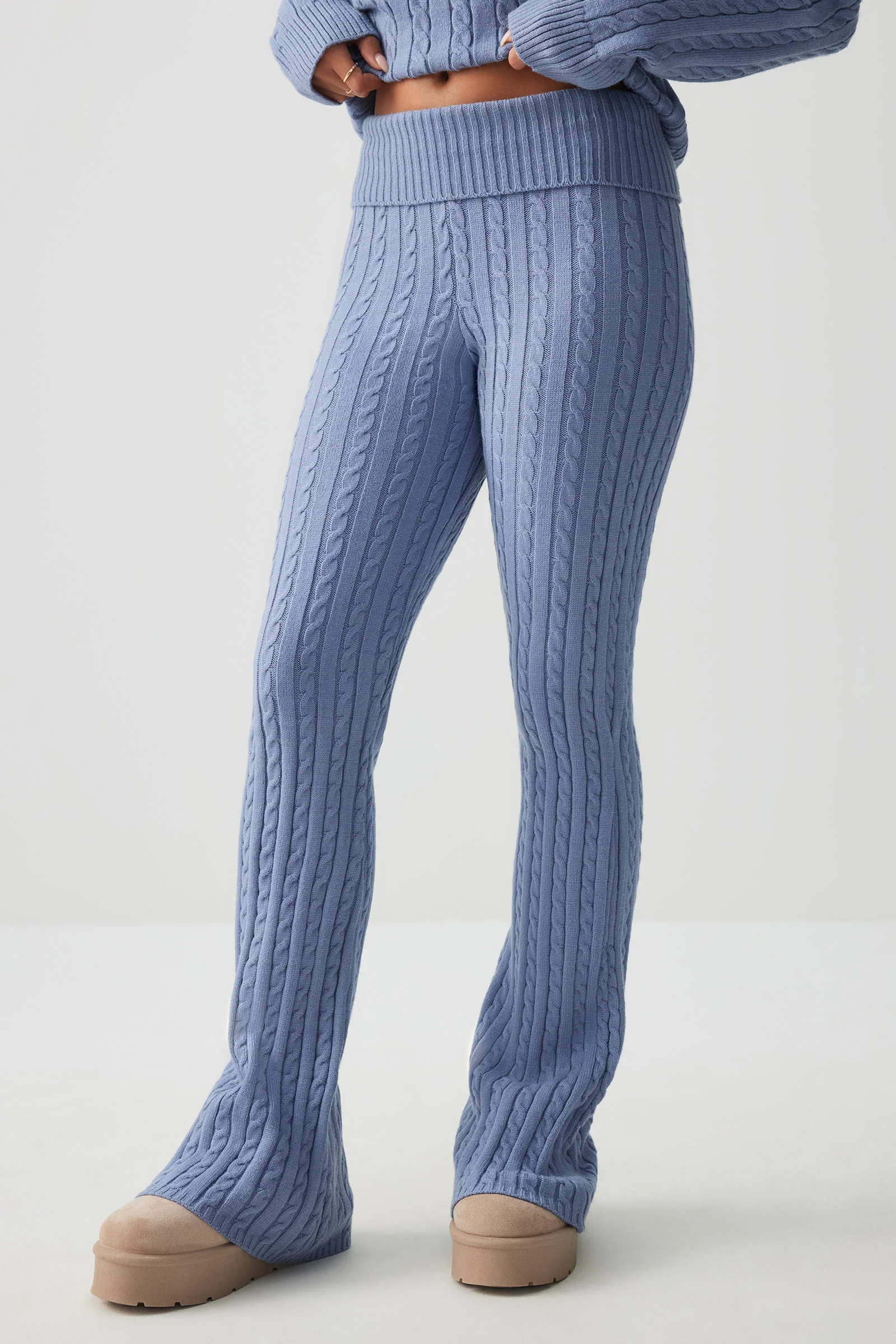 Cable Knit Flare Pants - Image 3
