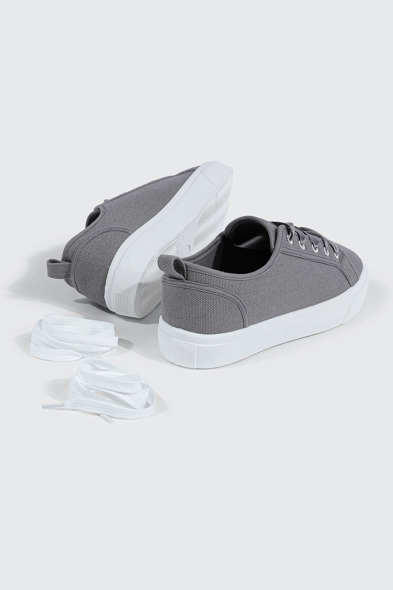 Canvas Lace Up Sneakers - Image 3