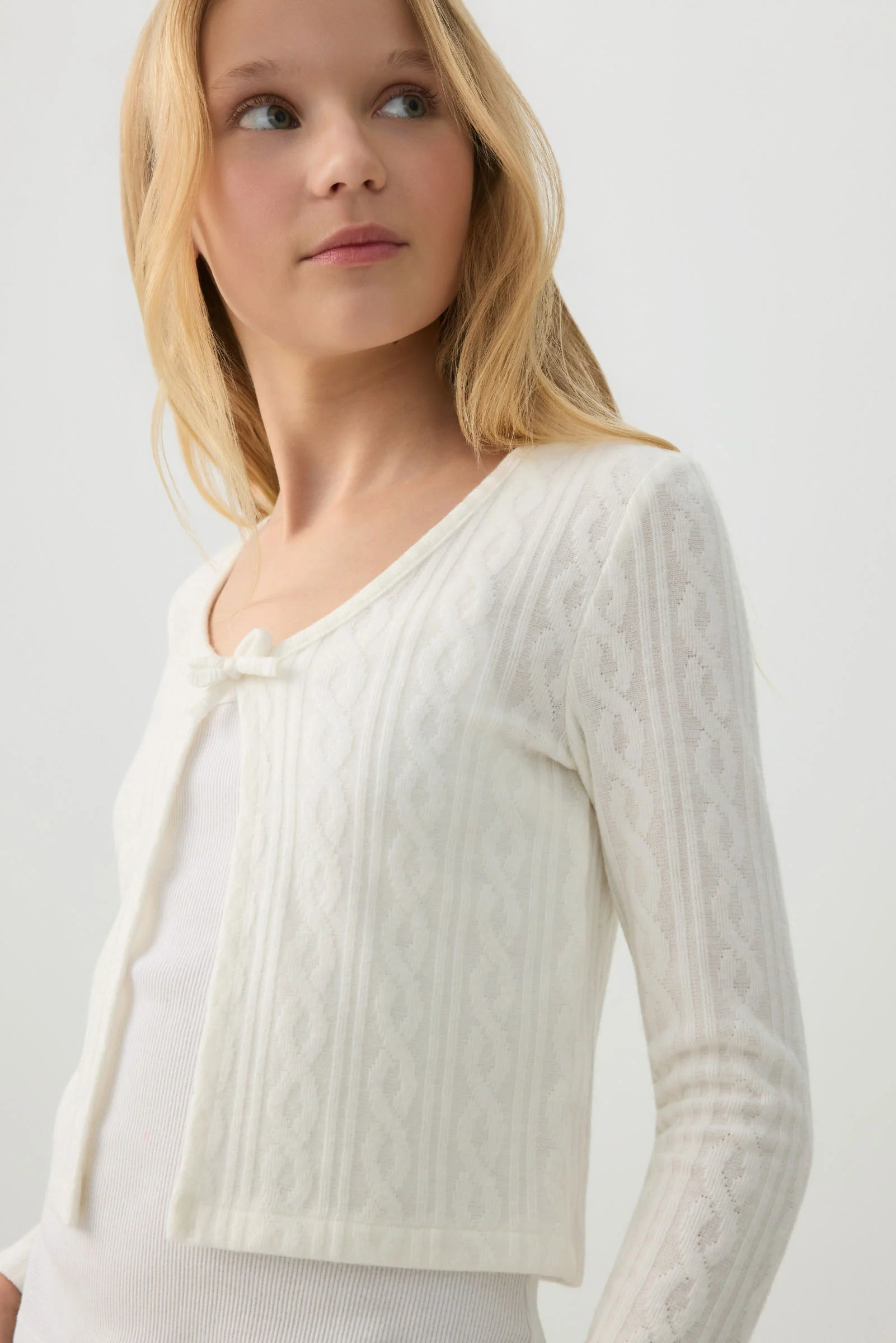 Cardigan with Bow Detail