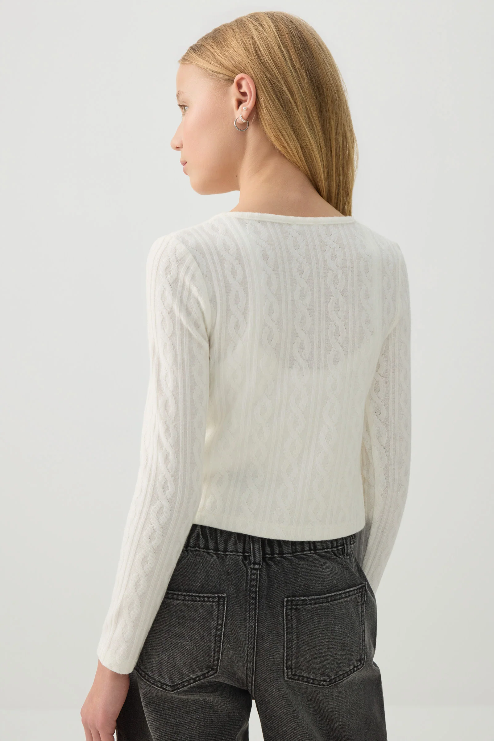 Cardigan with Bow Detail - Image 4