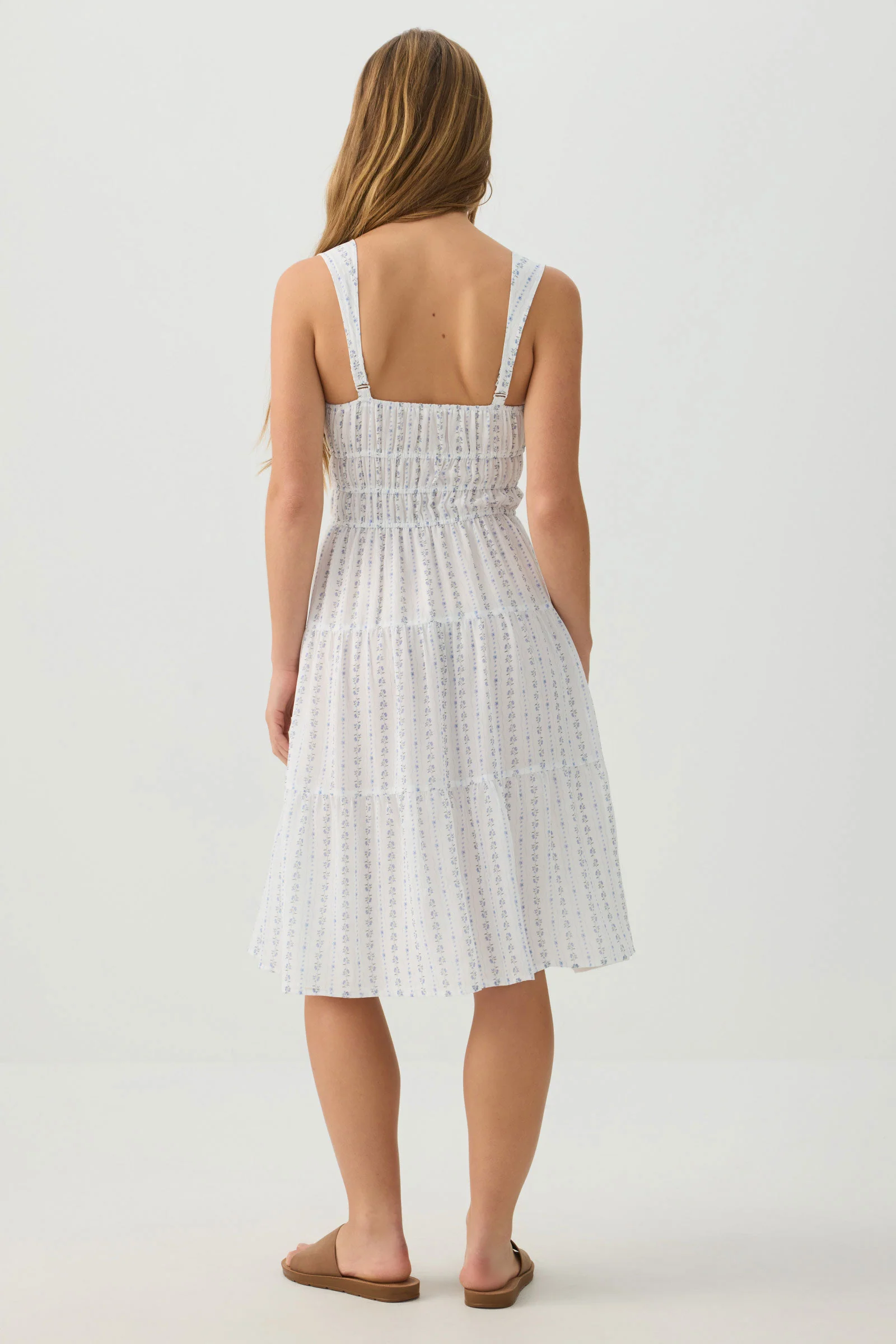 Chiffon Midi Tiered Dress - Image 4